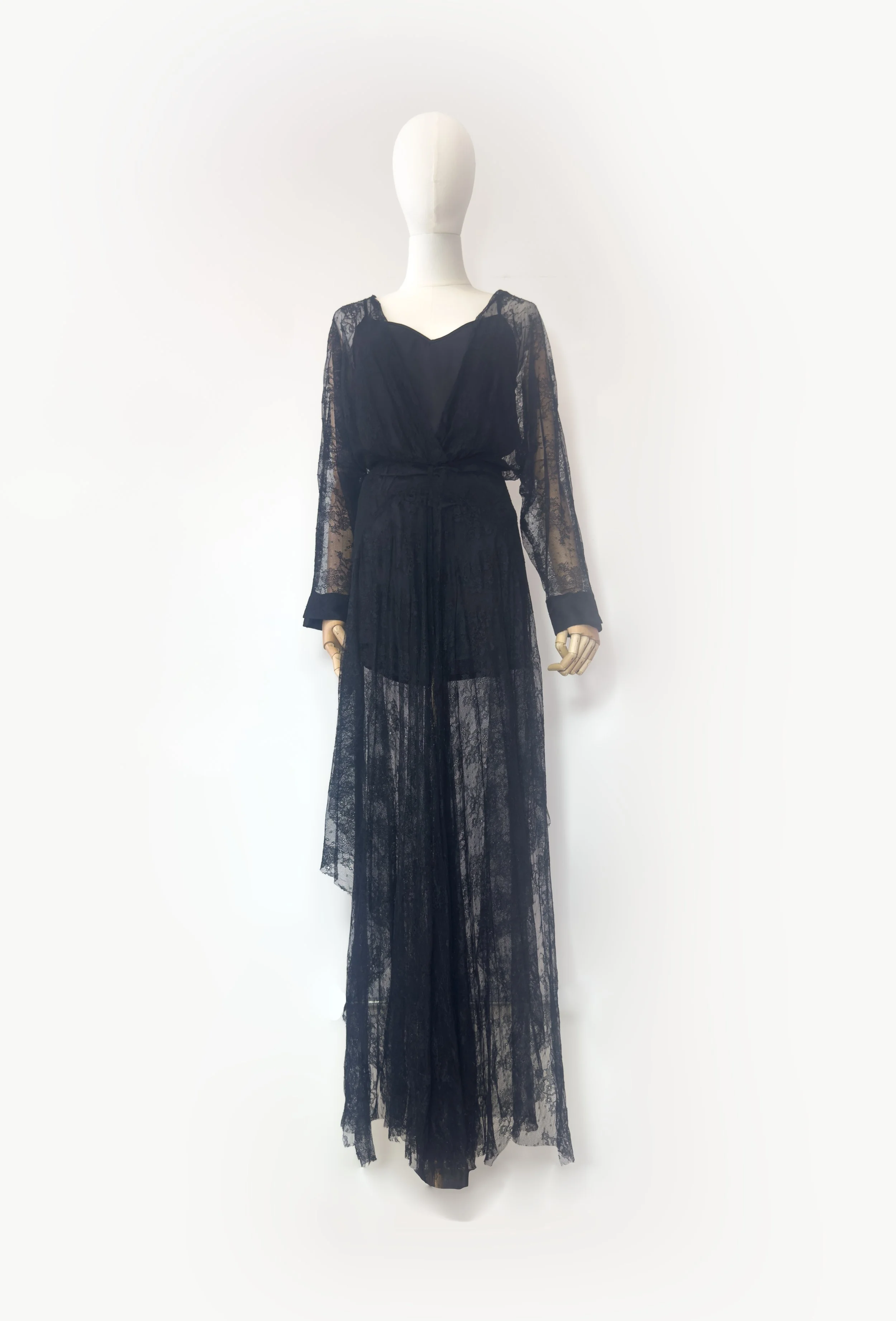 Maje Black Lace Maxi Dress