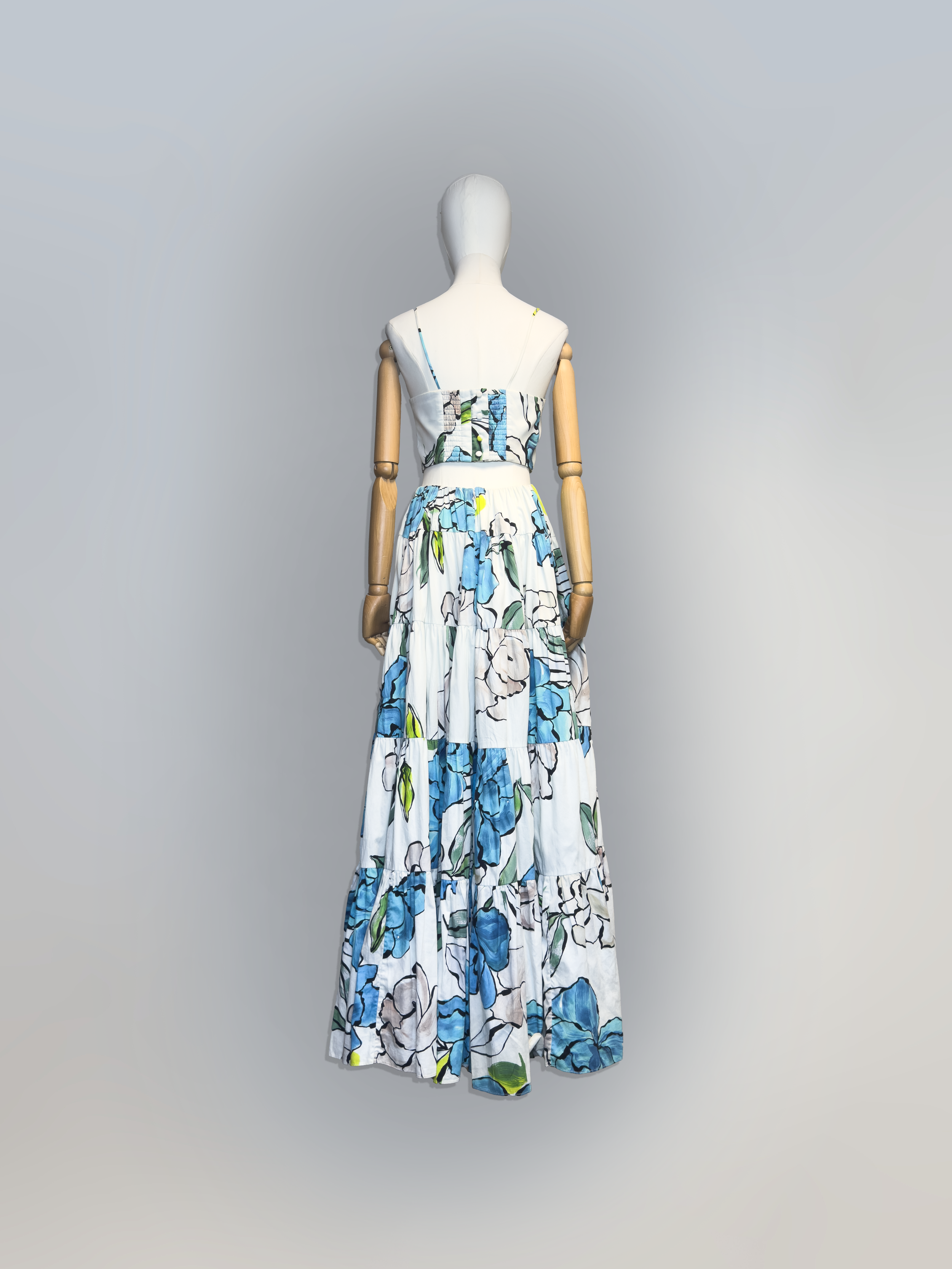 Aje botanial print tiered maxi dress back to rent.png