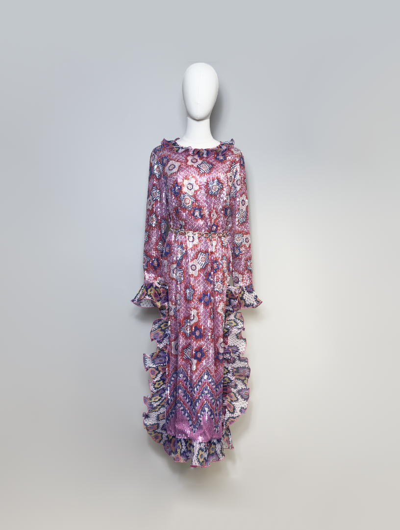 Celia B Floral Sequin Midi Dress