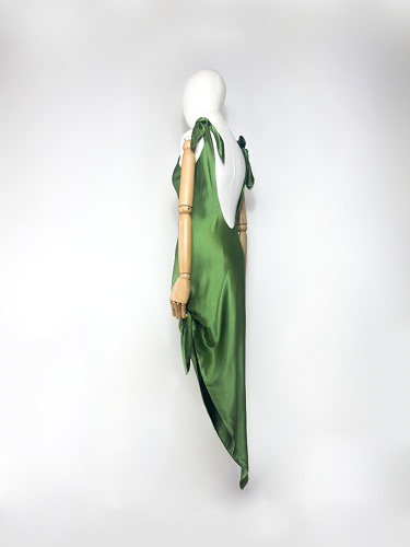 Cult Gaia Green Satin Midi Dress to rent 2.png