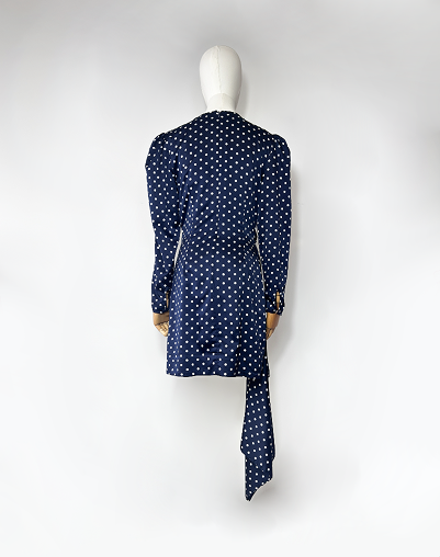 Keepsake Blue Polka Dot Mini Dress to rent 2.png