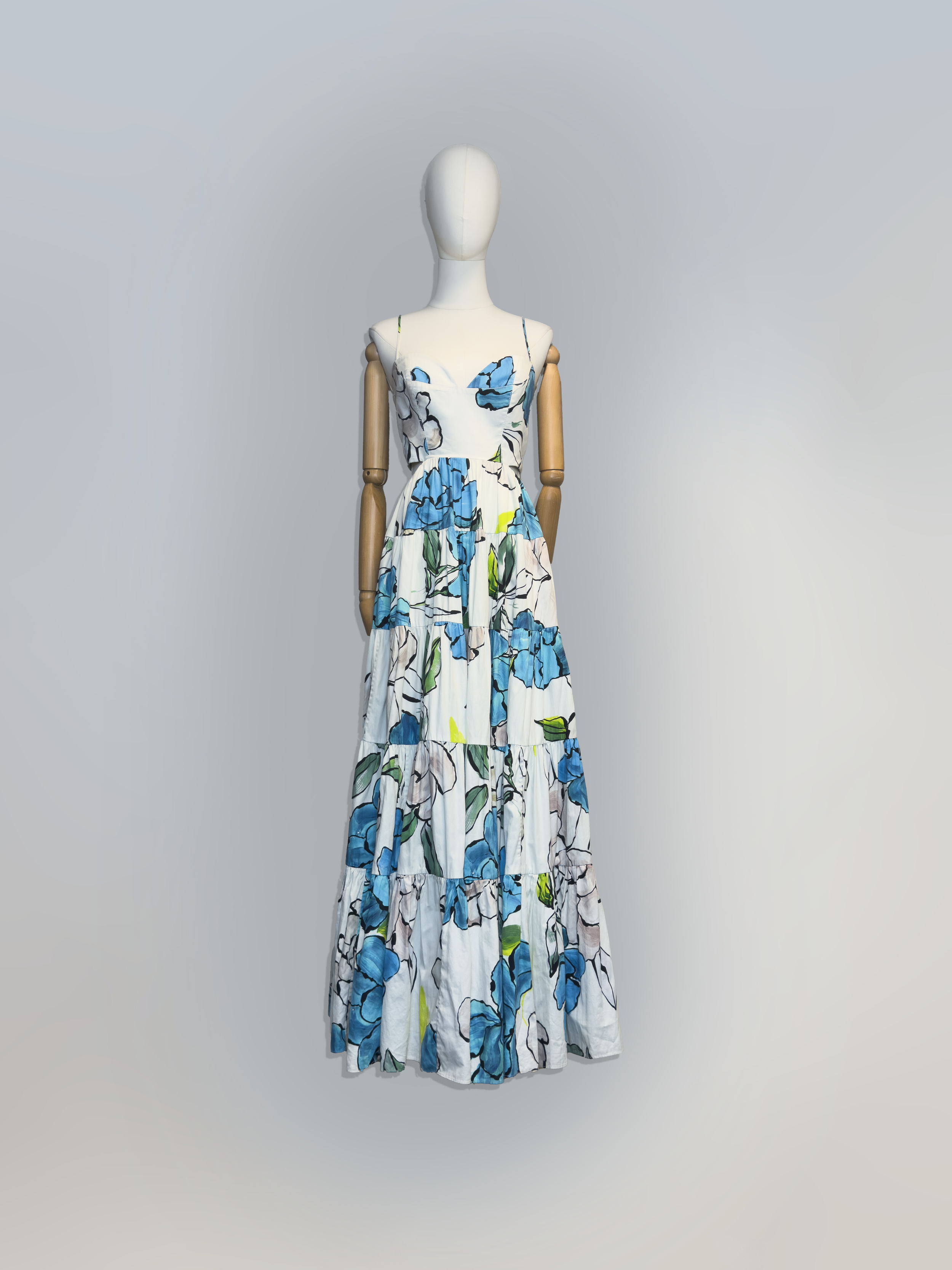 Aje botanialprint tiered maxi dress to rent.png