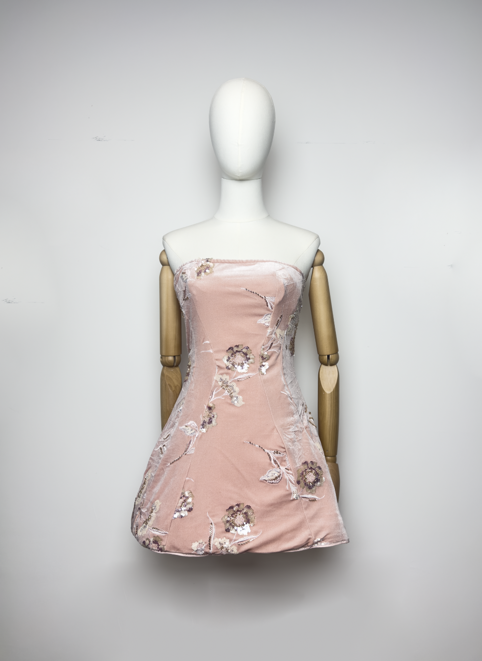 Pink Embellished Mini Dress