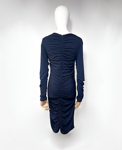 Reiss Ruched Navy Mini Dress to rent 2.png