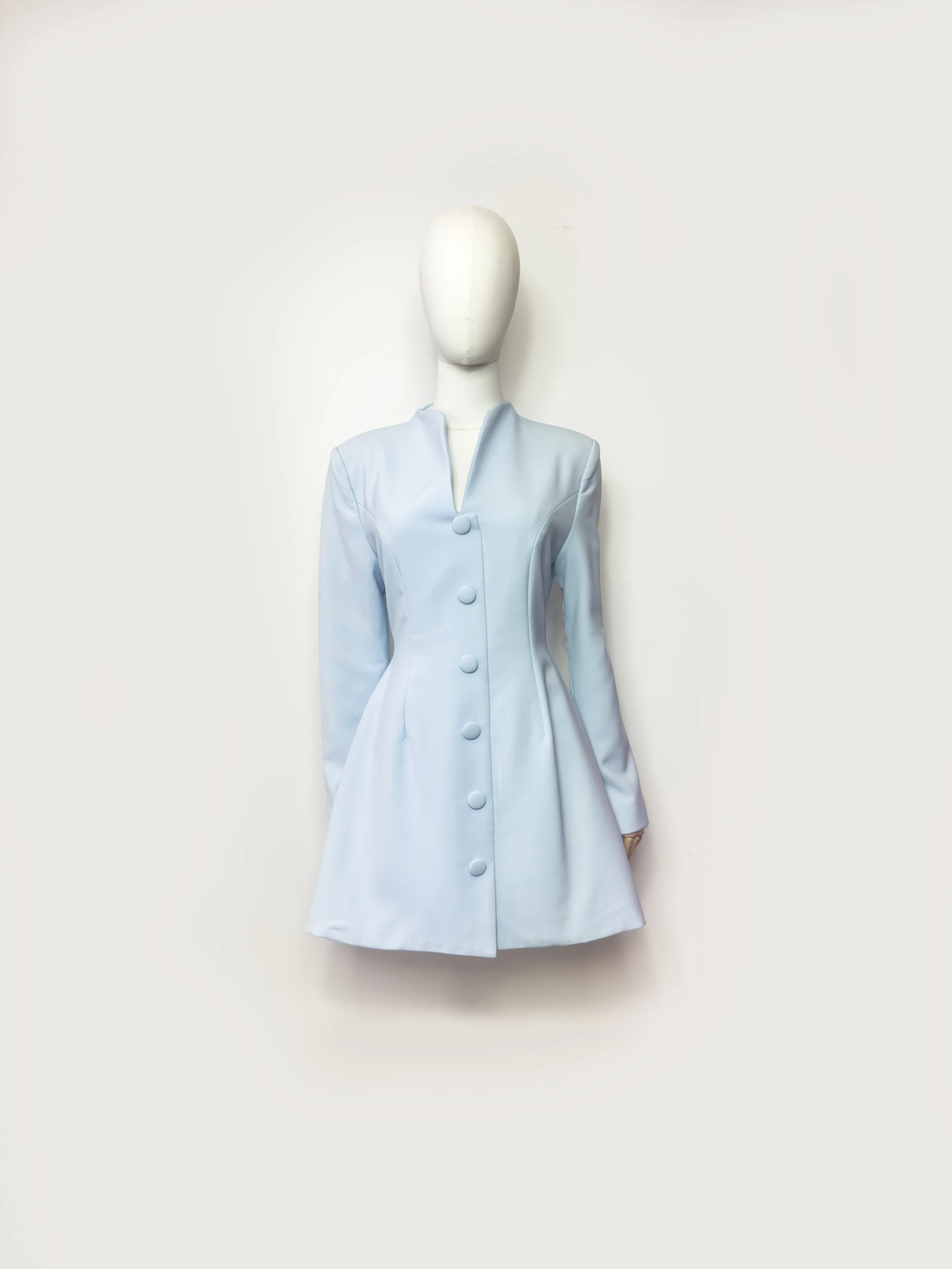Odd Muse Button Down Mini Dress Blue