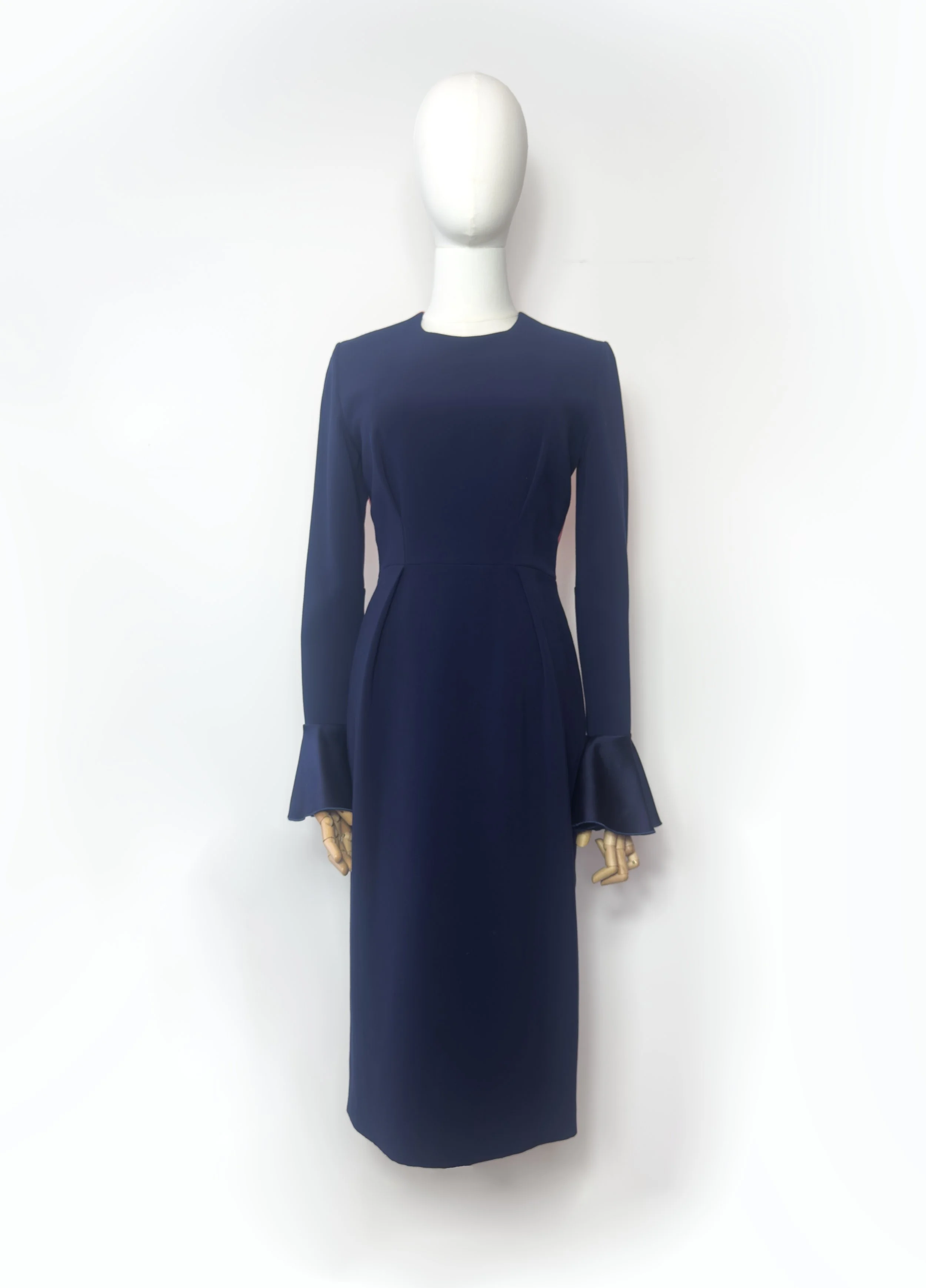 ROKSANDA NAVY MIDI DRESS TO RENT FRONT.jpeg
