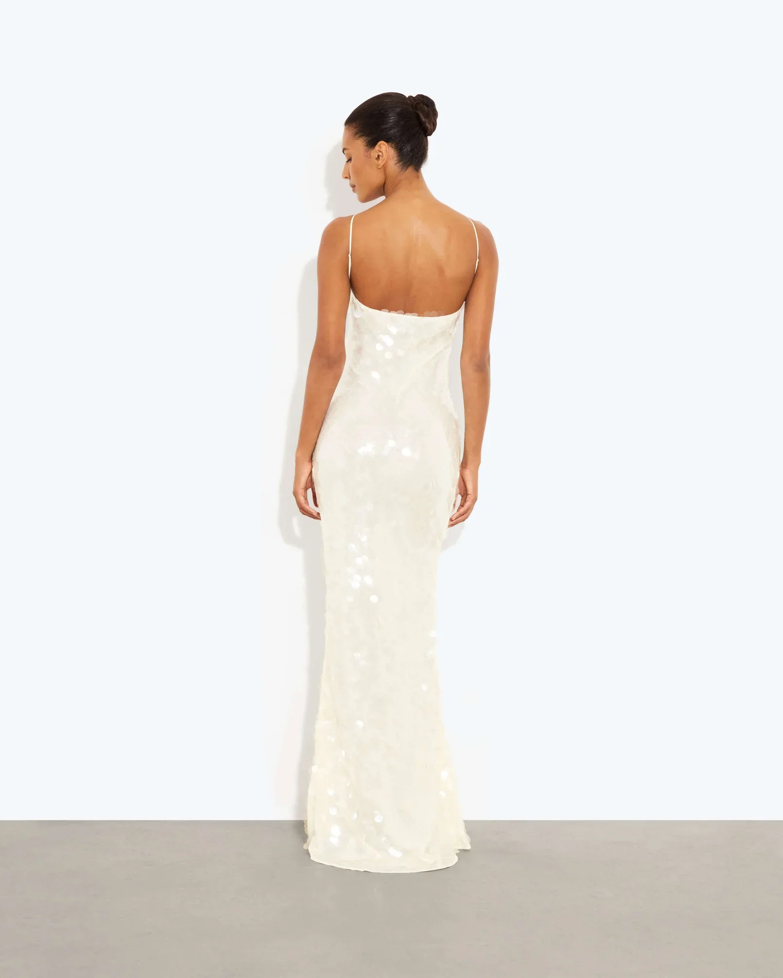 Rat and Boa White Emmanuella sequin dress to rent 2.webp
