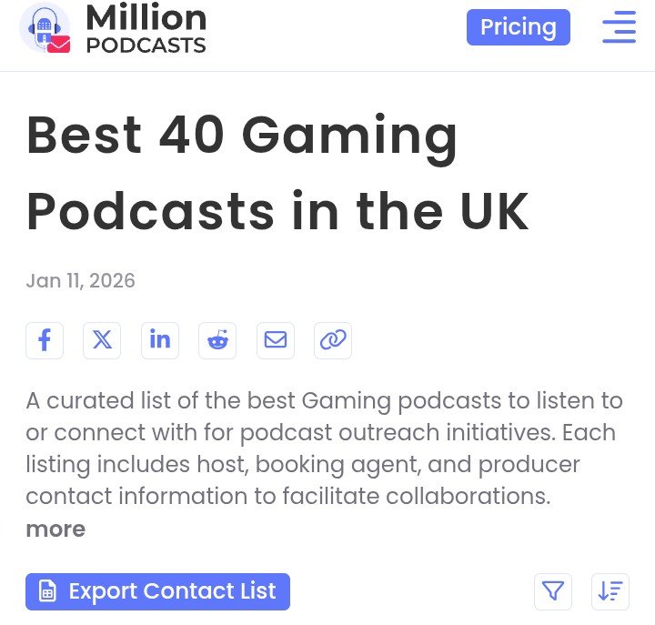 Streamcast Makes the Top 40 Gaming Podcasts in the UK