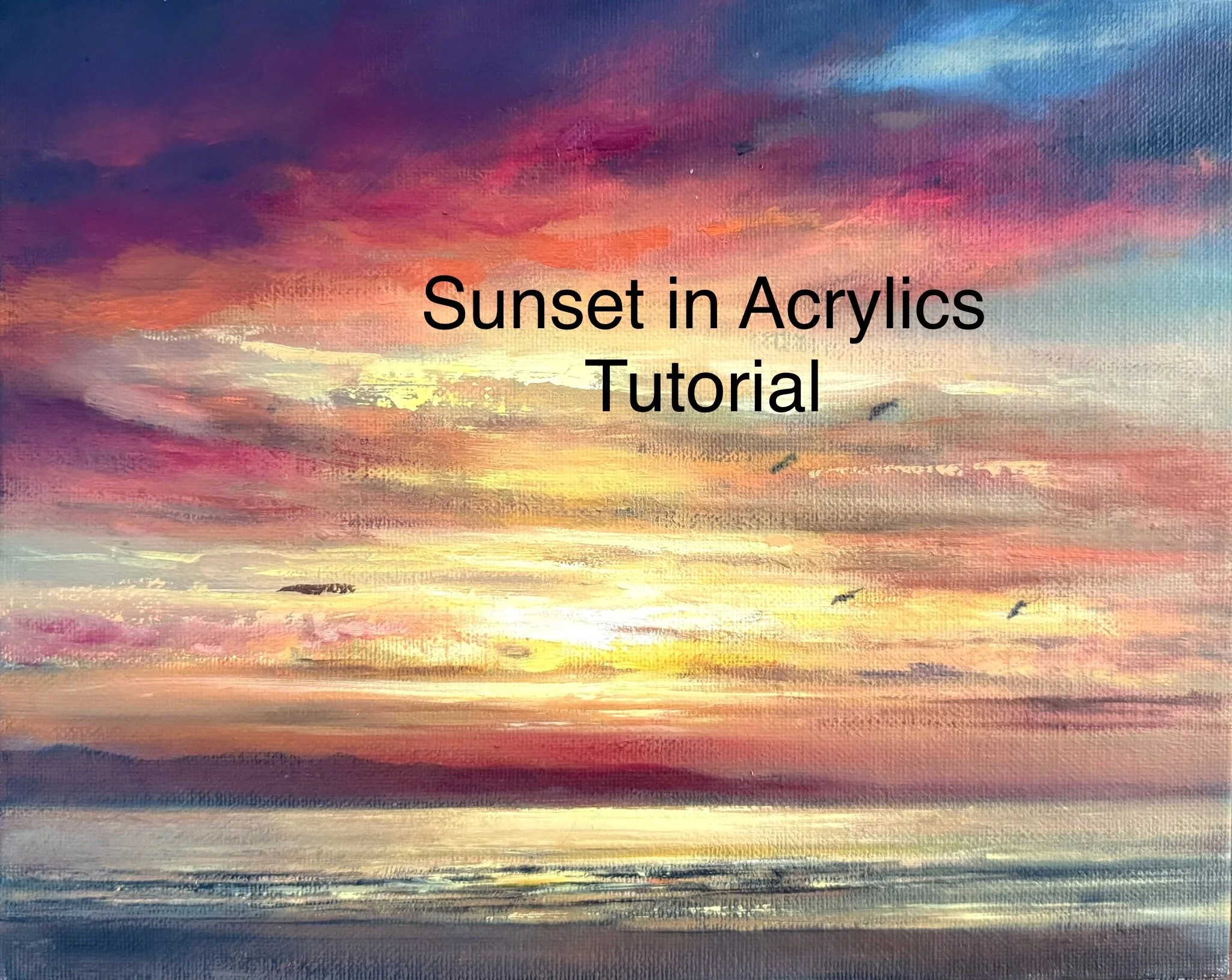 Sunset in Acrylics Painting Tutorial