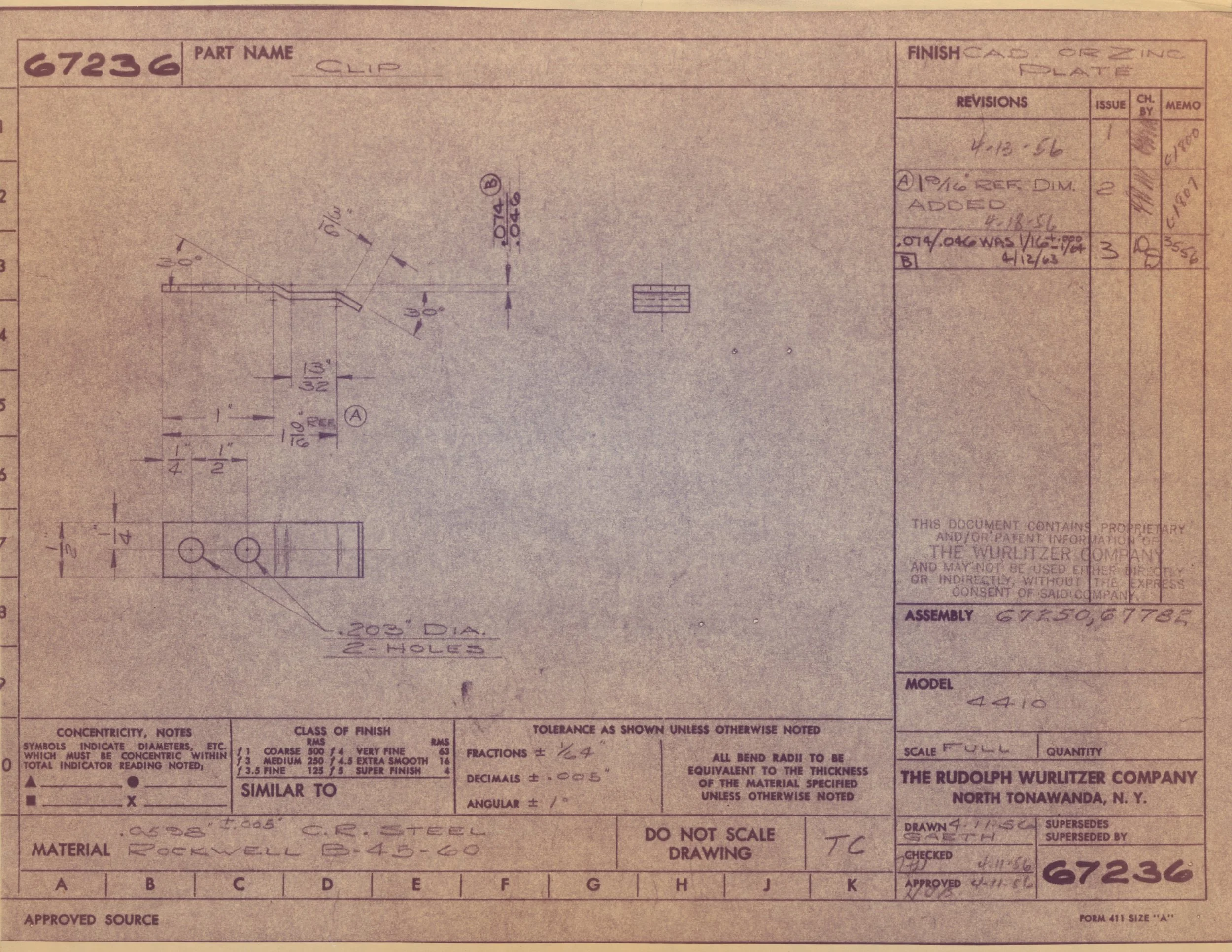 Technical engineering blueprint or drawing with detailed measurements, annotations, and technical specifications.
