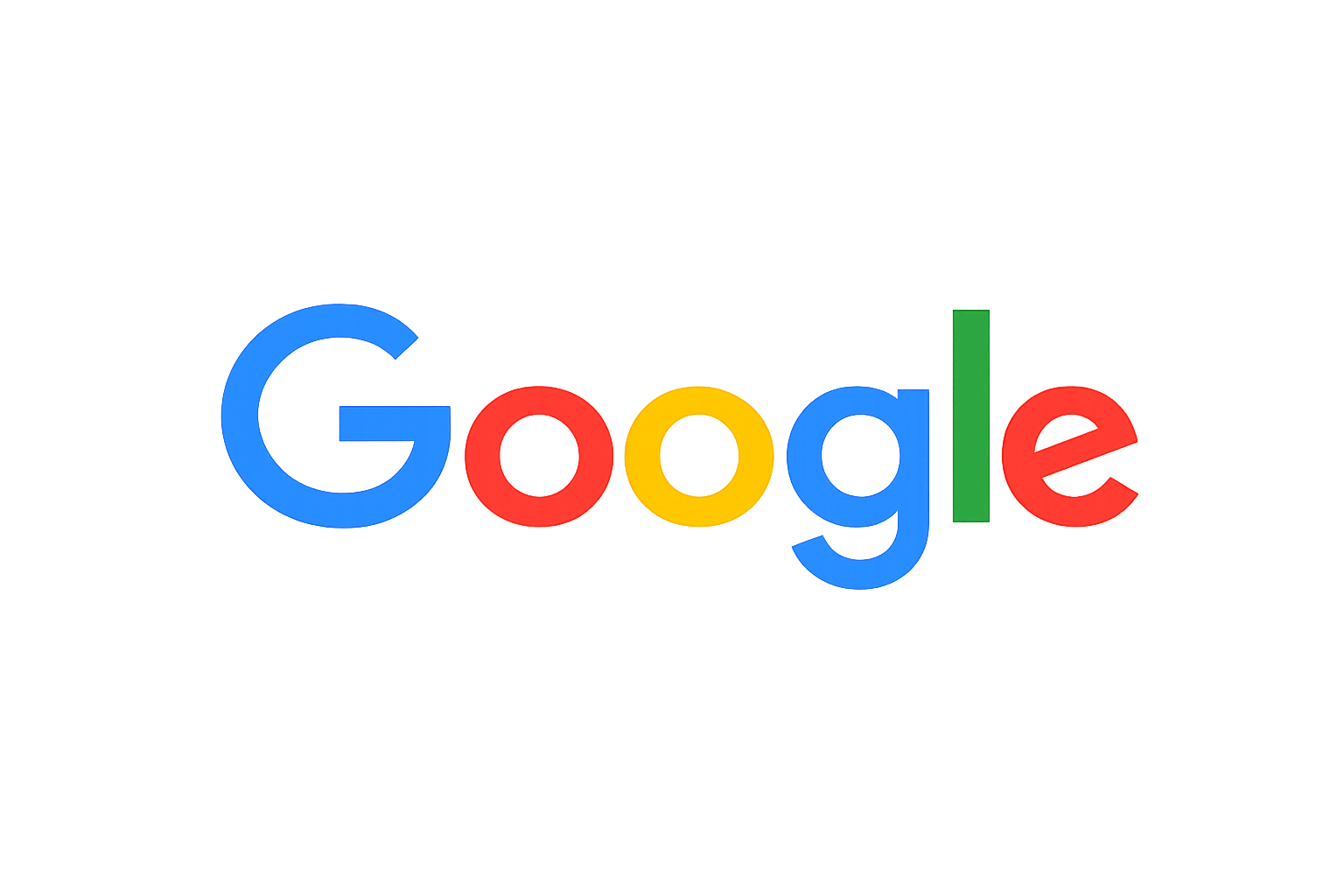 A Google logo with colorful letters on a blurred background.