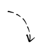 A dashed line arrow pointing downward and to the right.