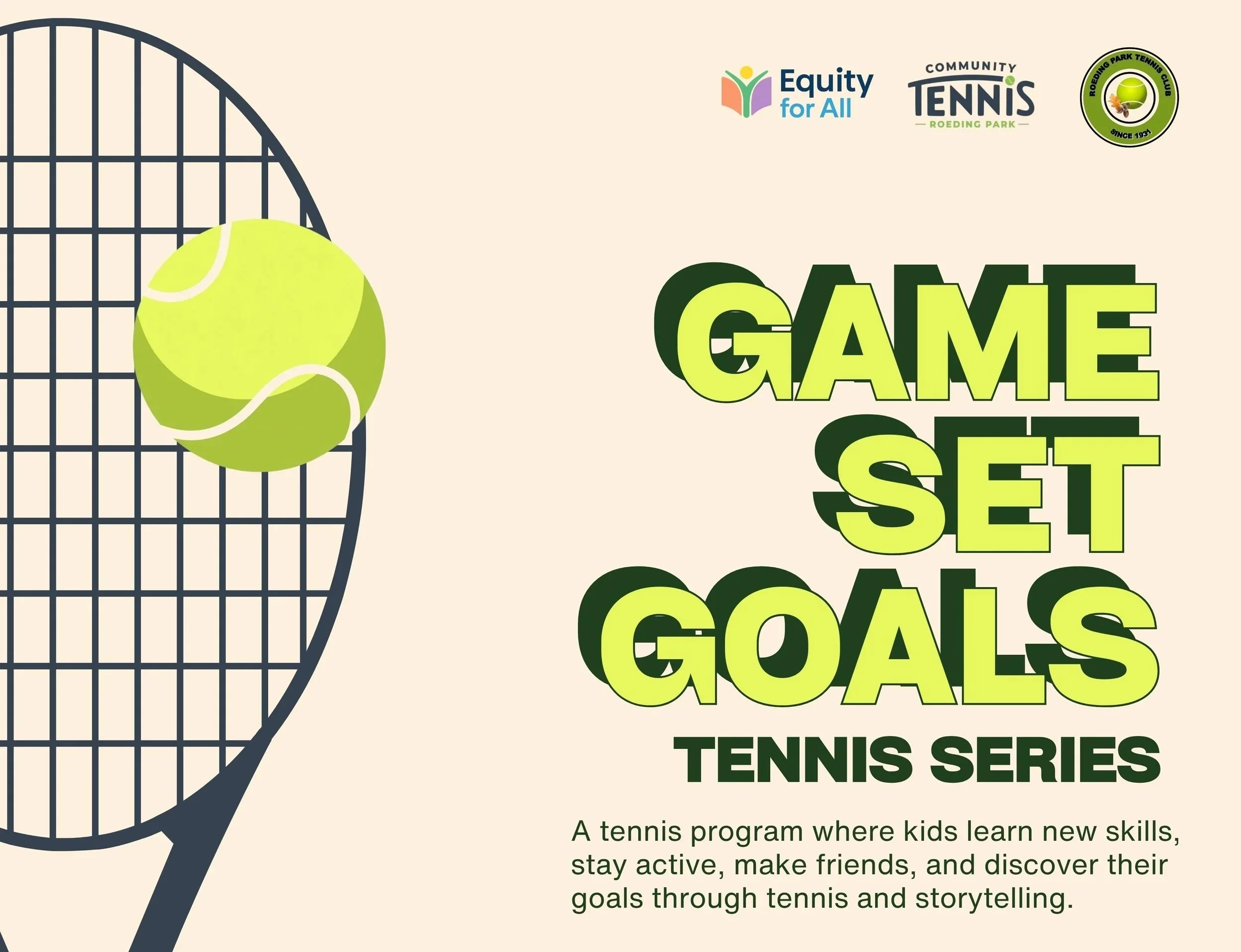 Game Set Goals Tennis Series: A Free Youth Tennis and Storytelling Program in Fresno