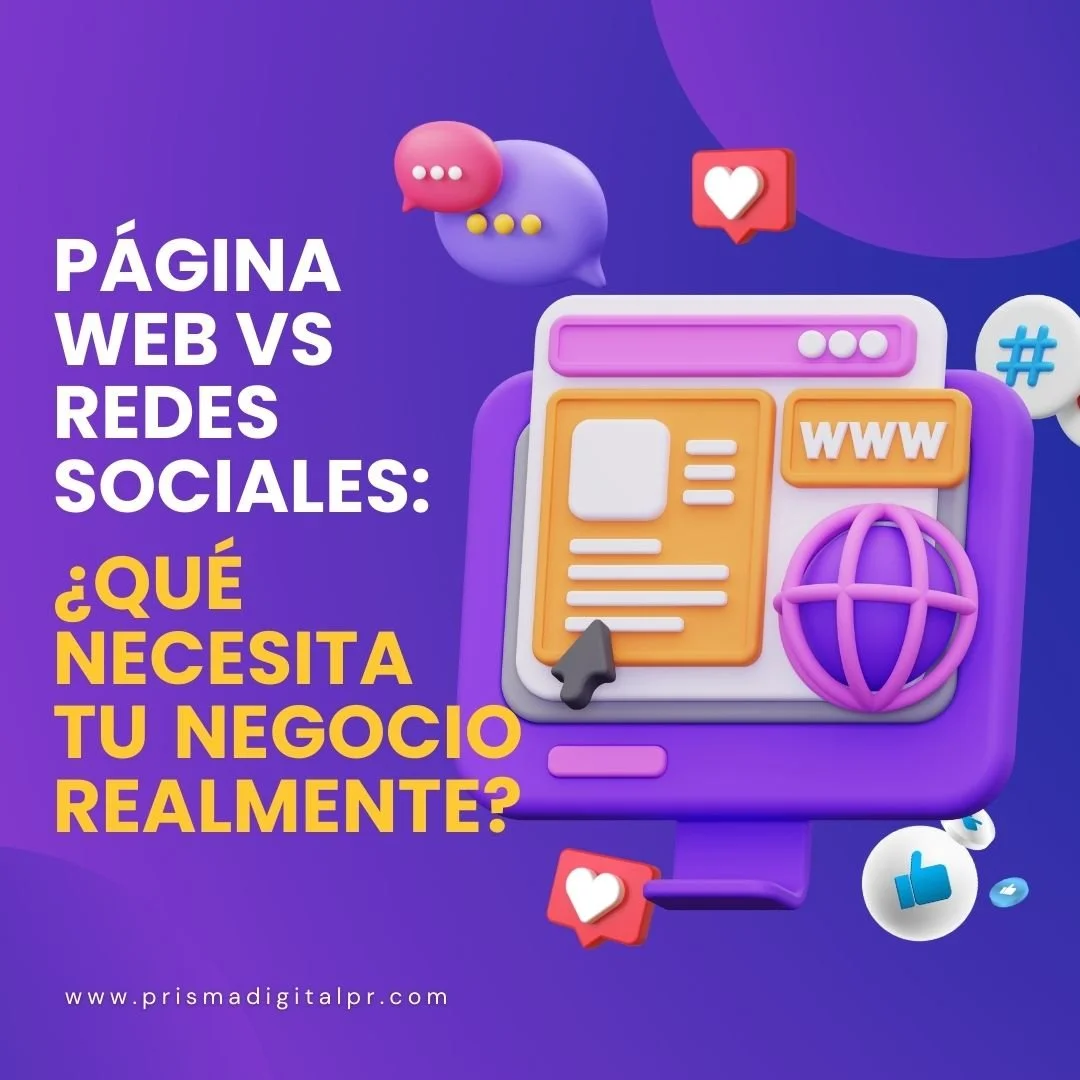 Página web vs redes sociales: ¿qué necesita tu negocio realmente?
