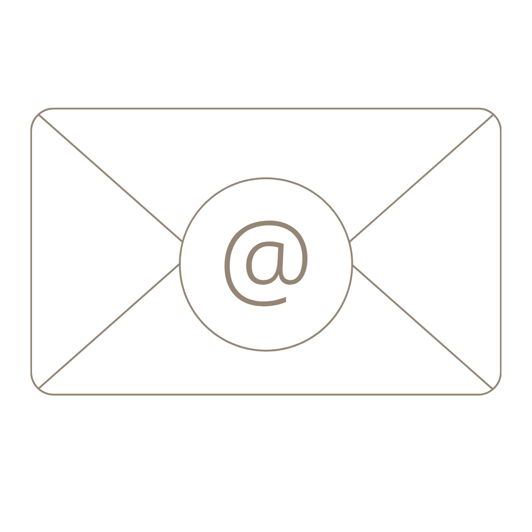 Icon of an envelope with an '@' symbol in the center, representing an email message.