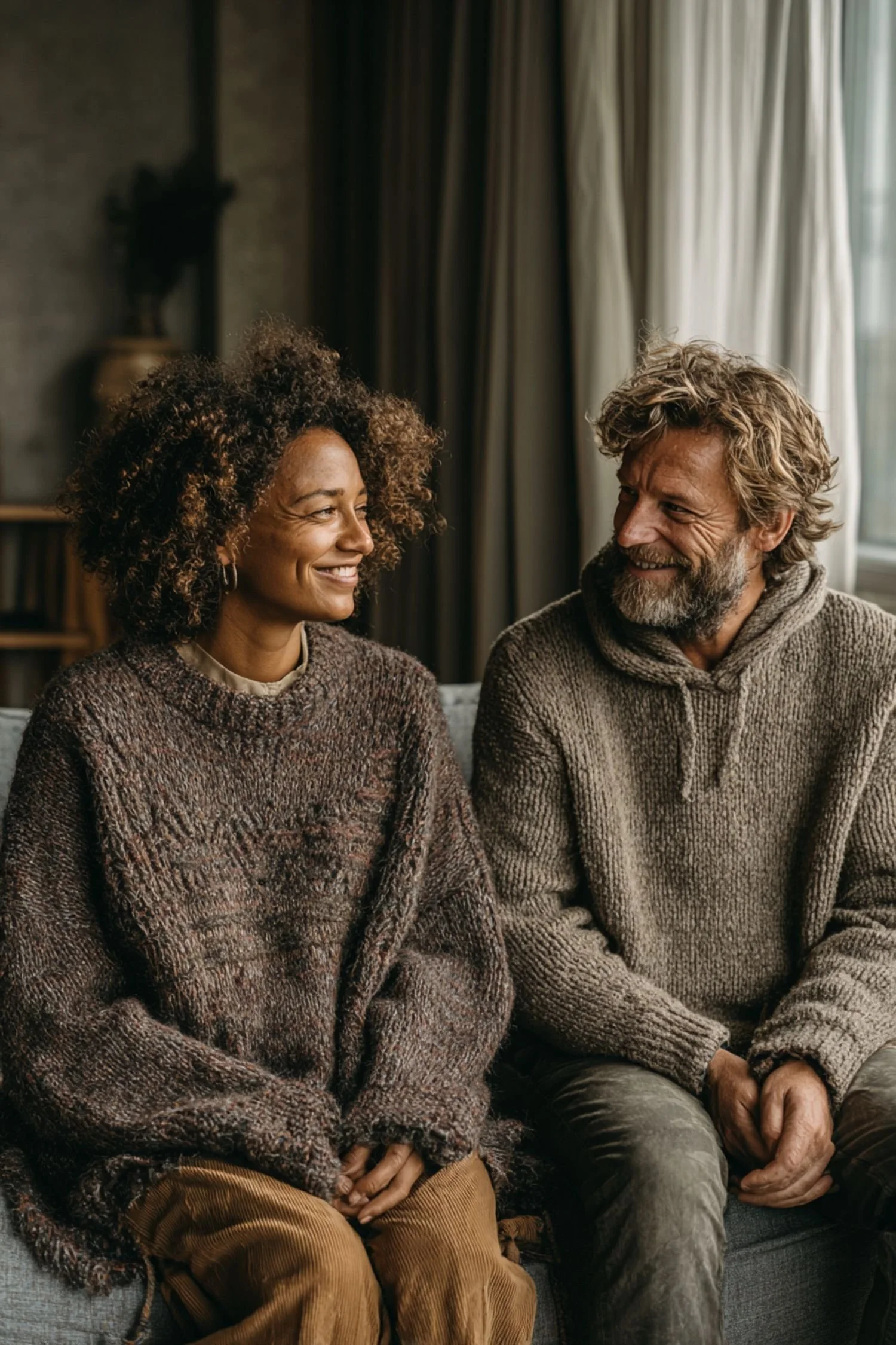 Diverse therapy session representing connection and trust in a modern mental health practice