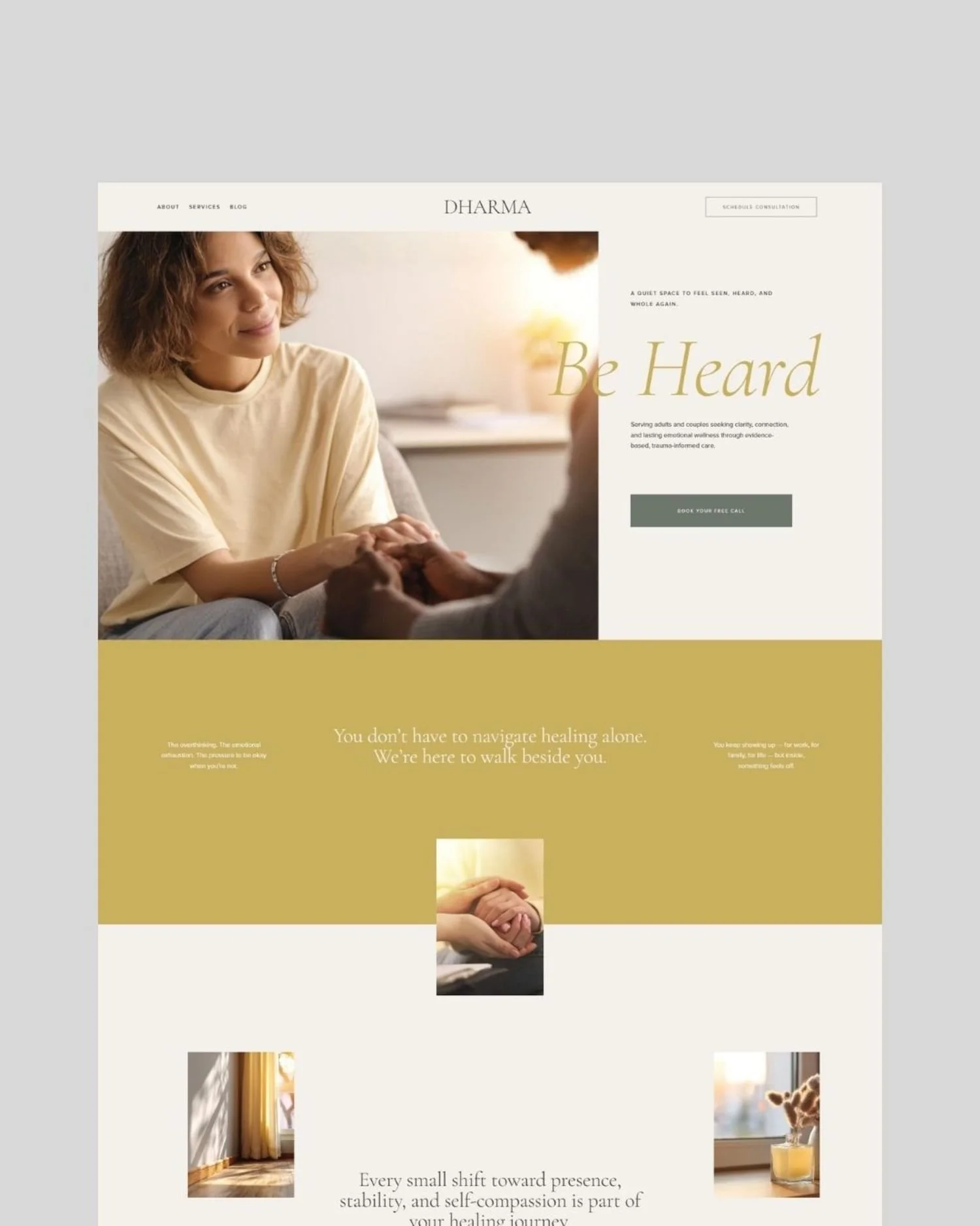 Dharma | Mental Health Professional Website Template