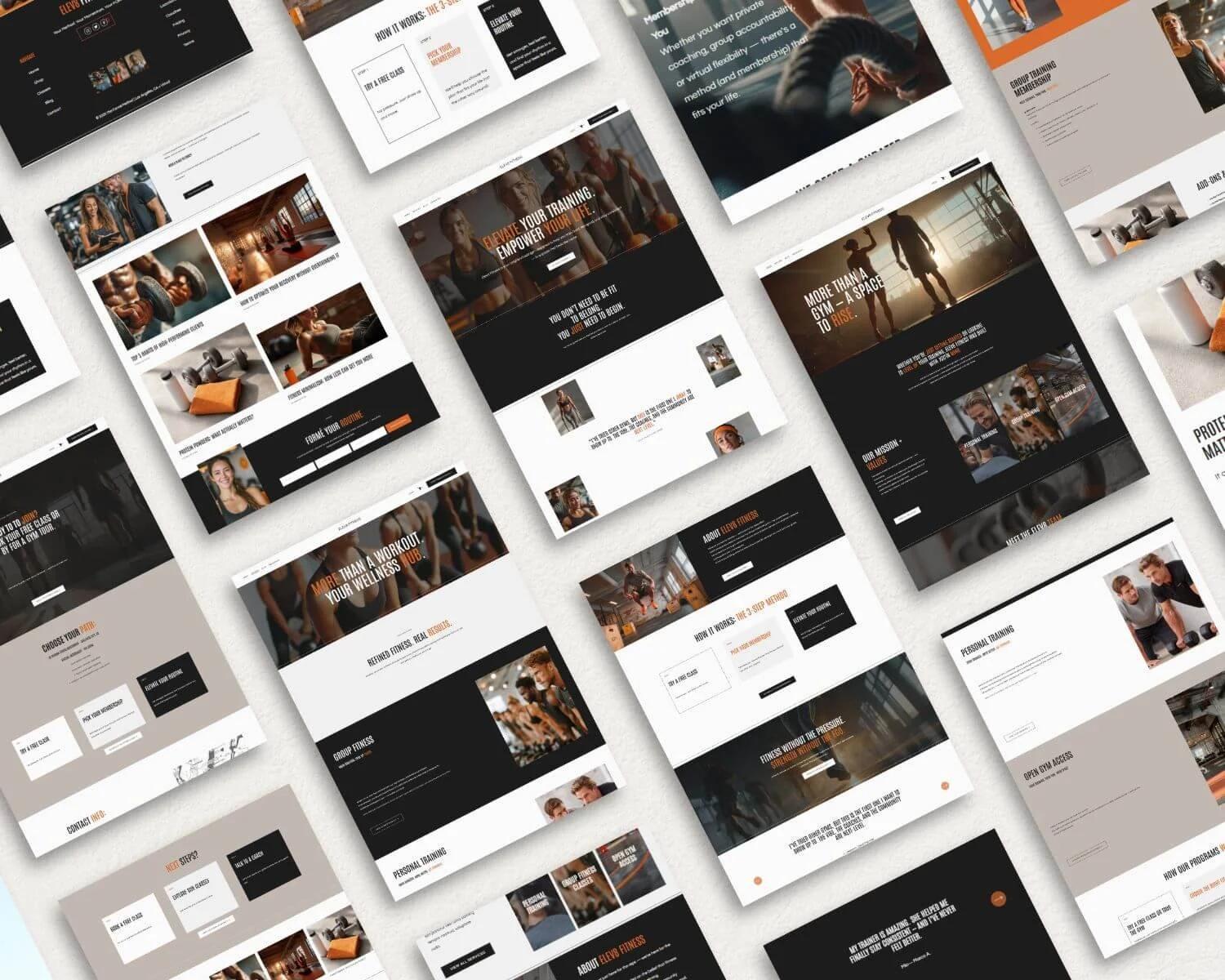 Bold fitness coach Squarespace website template with high-impact visuals, modern gym layout, and conversion-focused design for trainers, athletes, and sports psychologists.