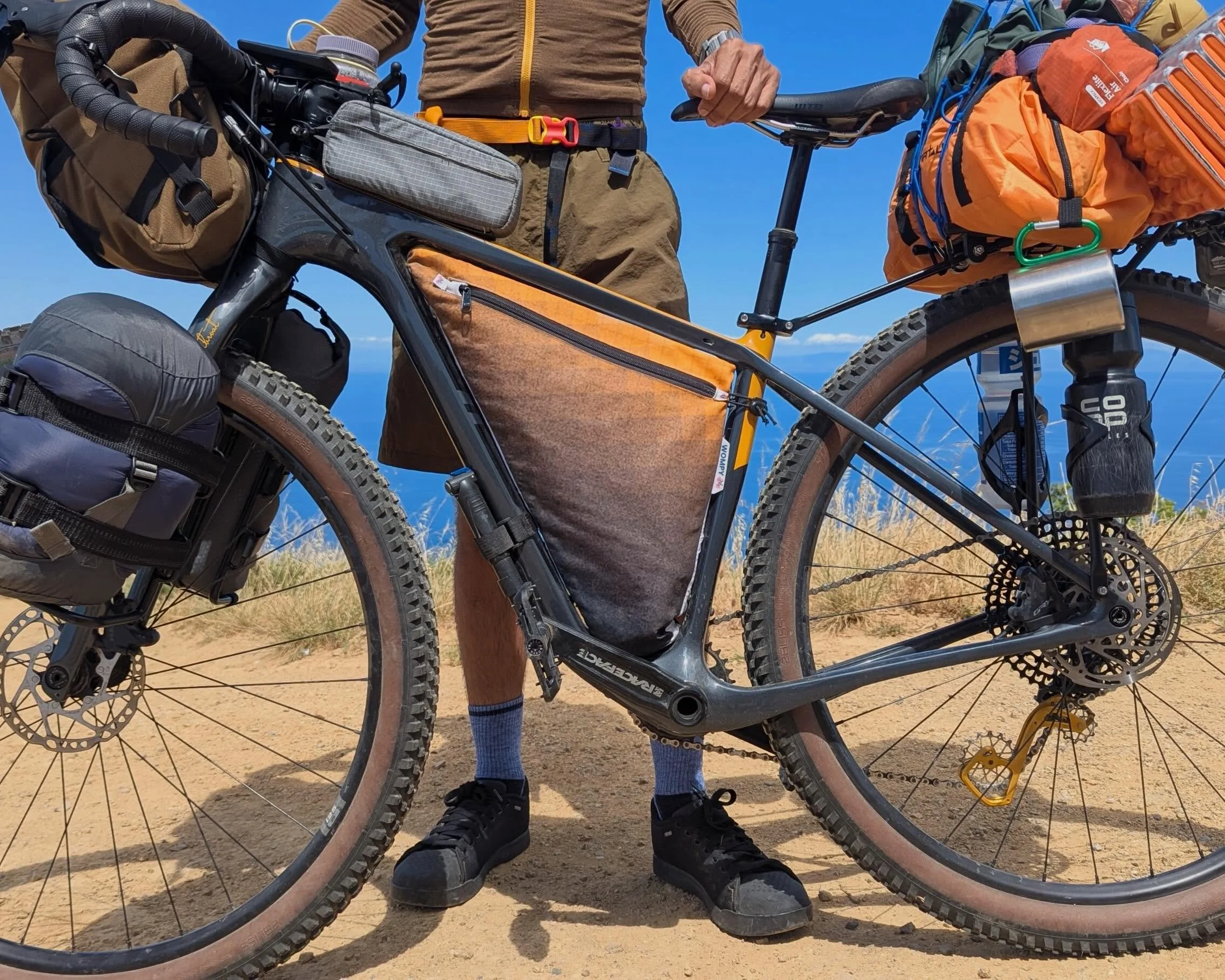 Nothing takes the edge off an extra late night of sewing like waking up to a message from a customer who&rsquo;s been crushing miles and logging adventures with their Wompy Bag for the last year! 

Thanks for letting the rest of us re-live your good 