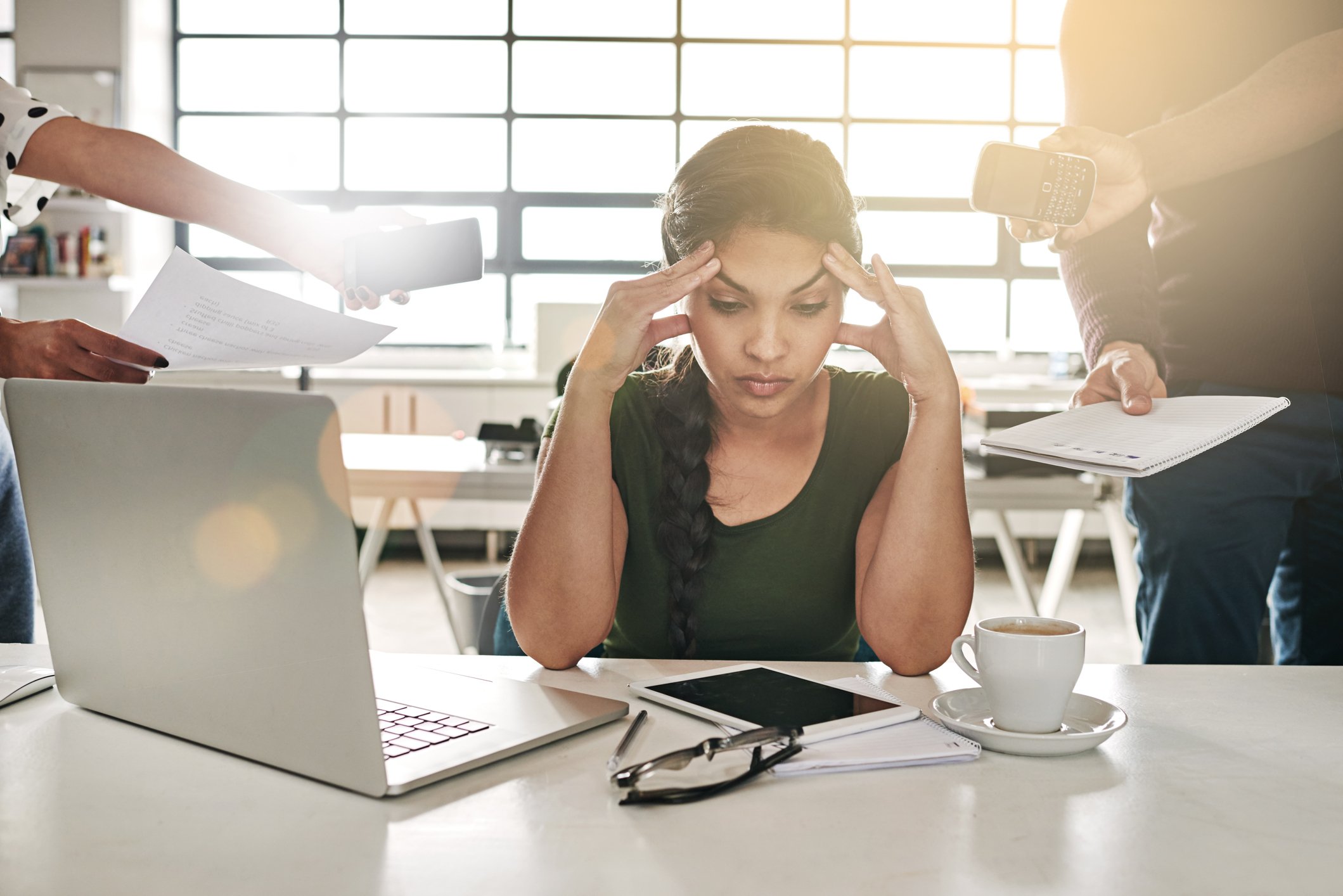 Minimize distractions at work.