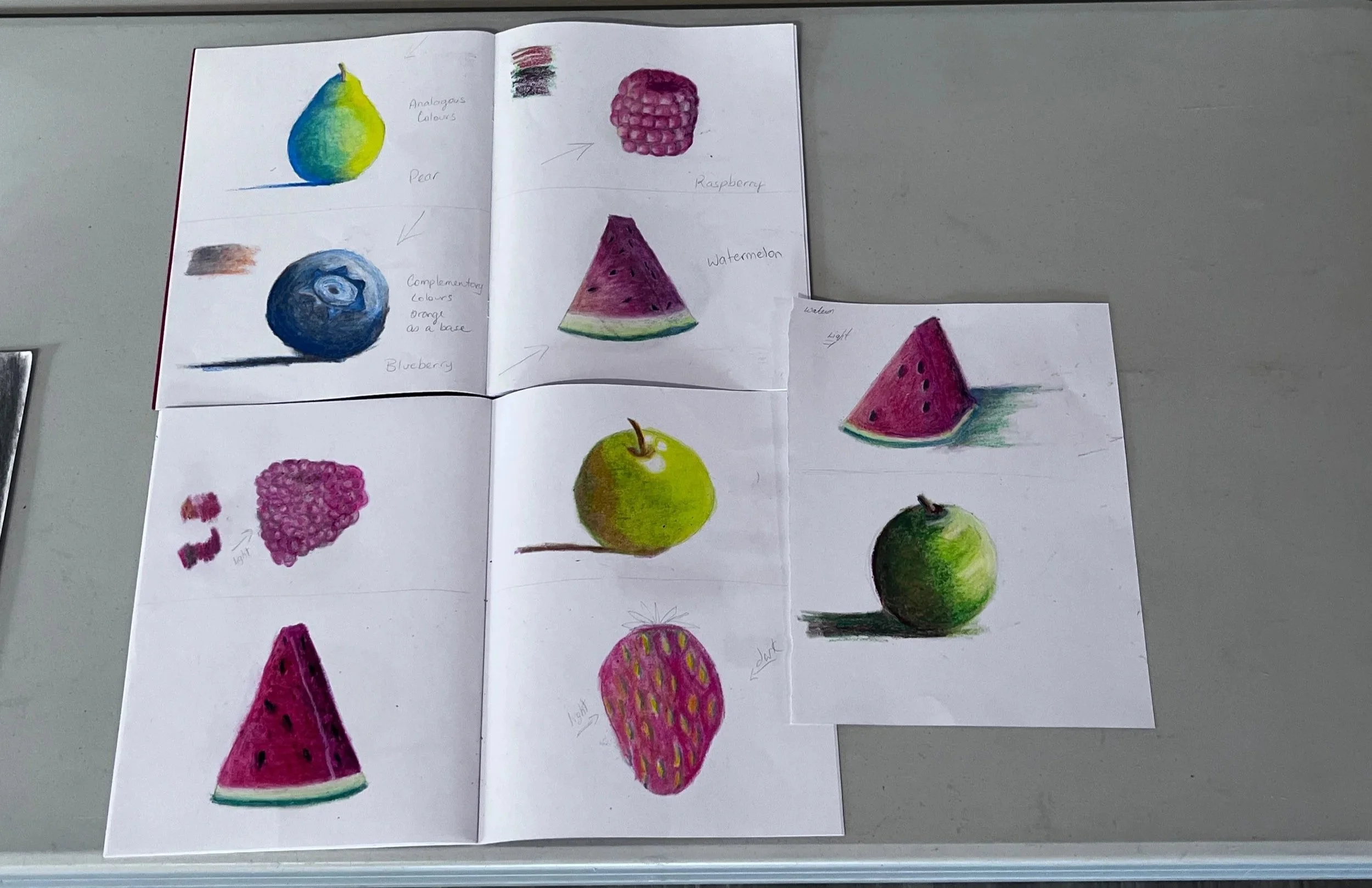 Study of Colours with Oil Pastels