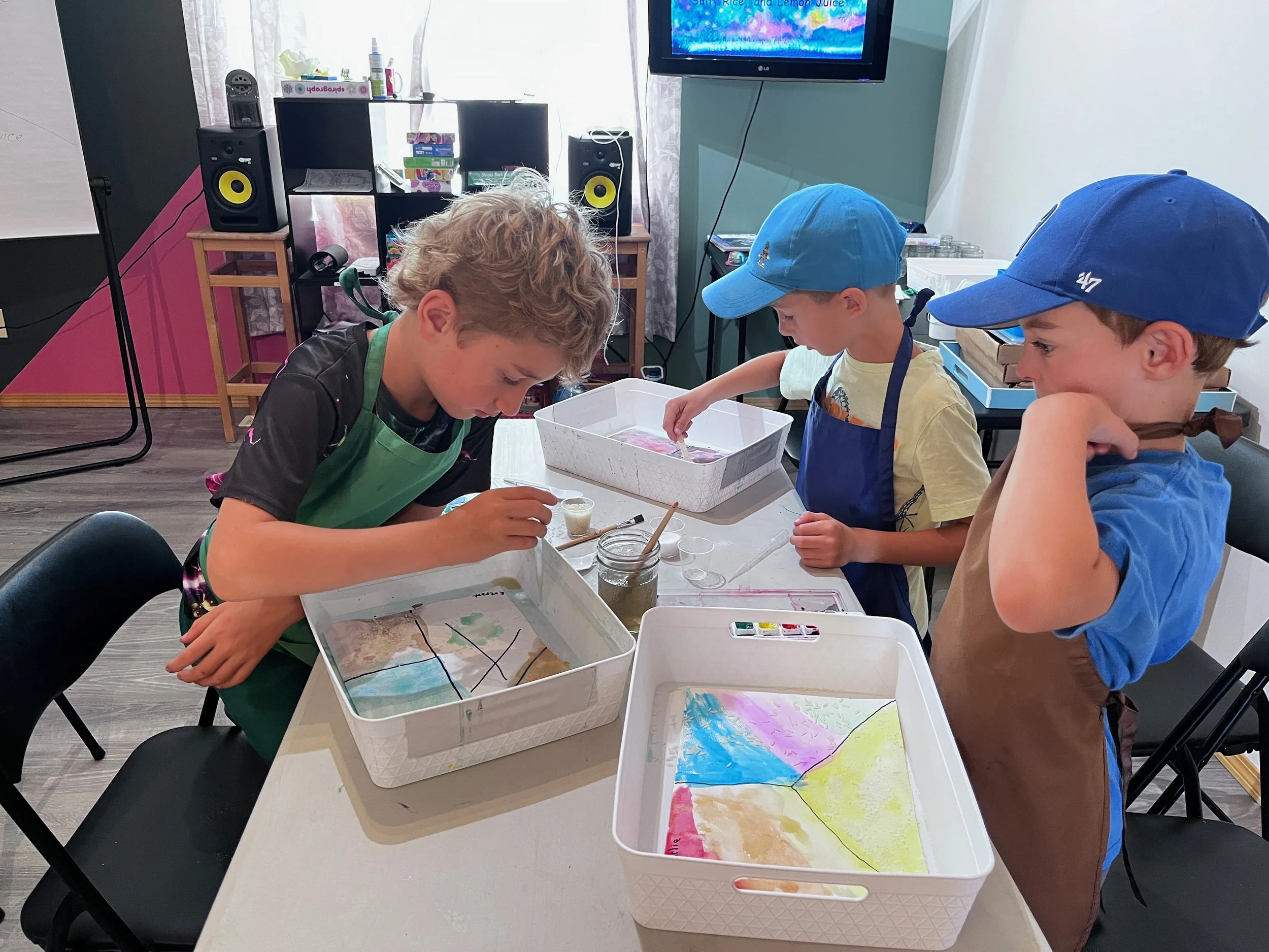 Creative Connections: painting with salt