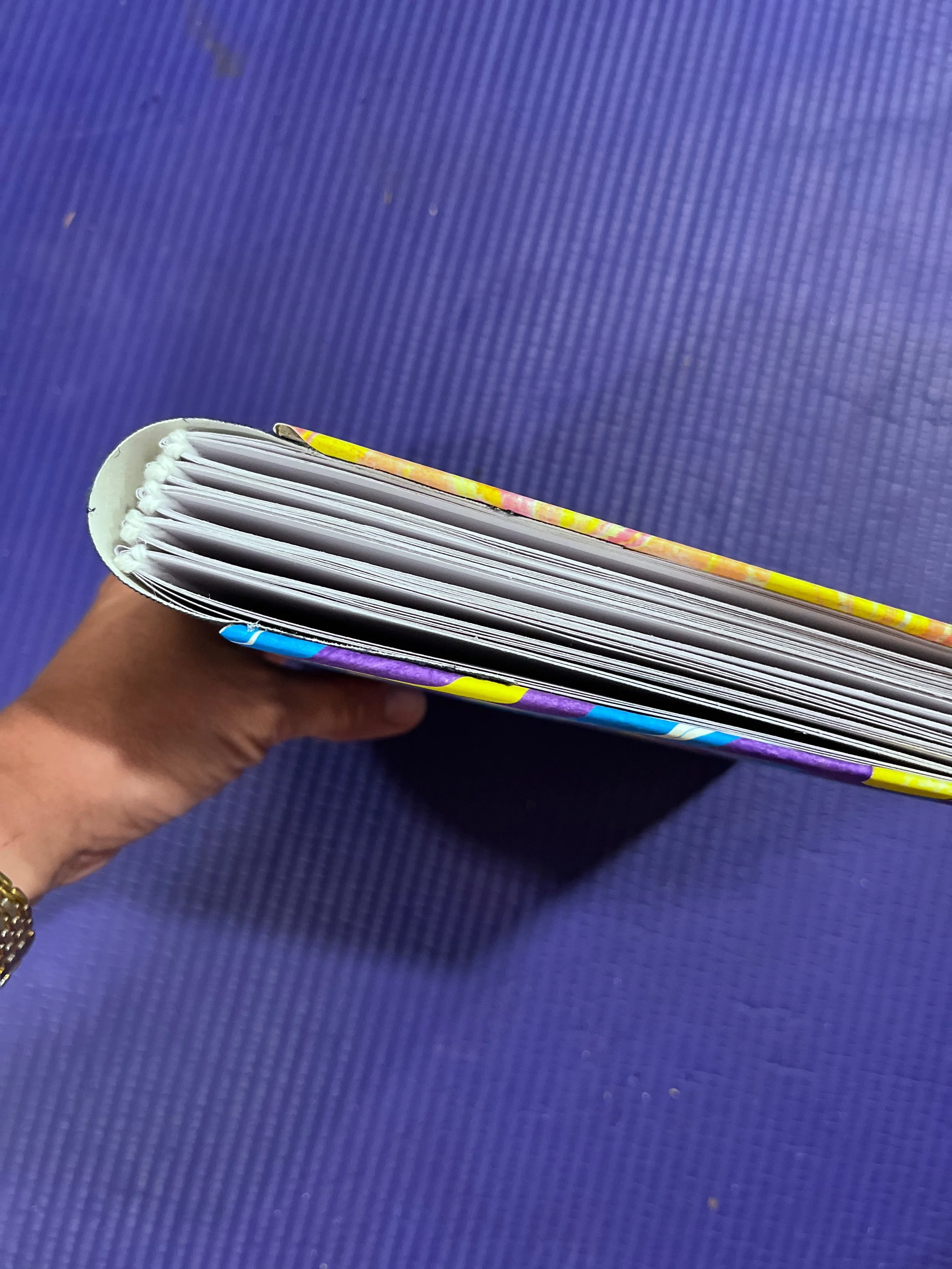 Art Your Heart Out: homemade sketchbook with marbled paper