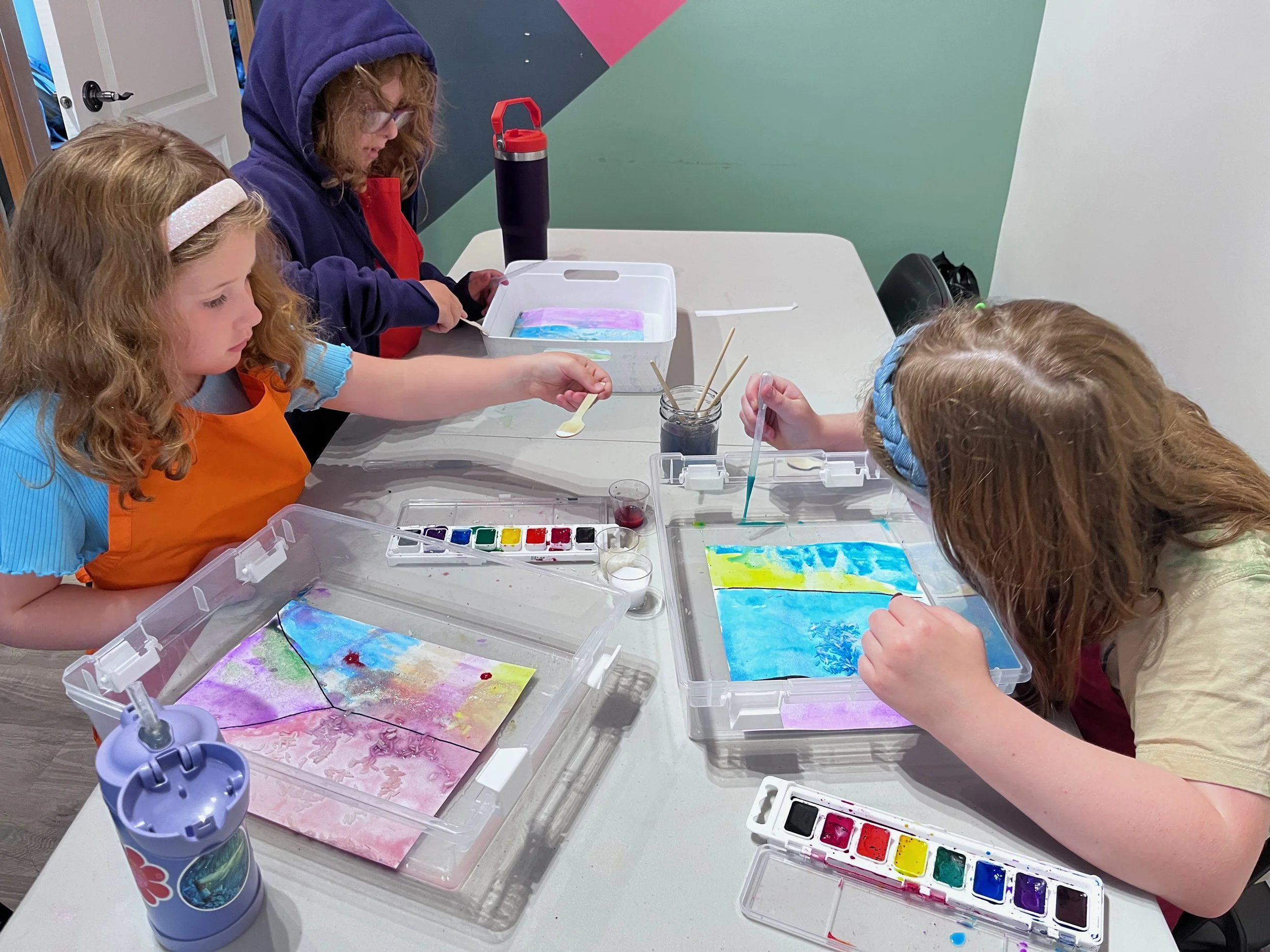 Creative Connections: painting with salt