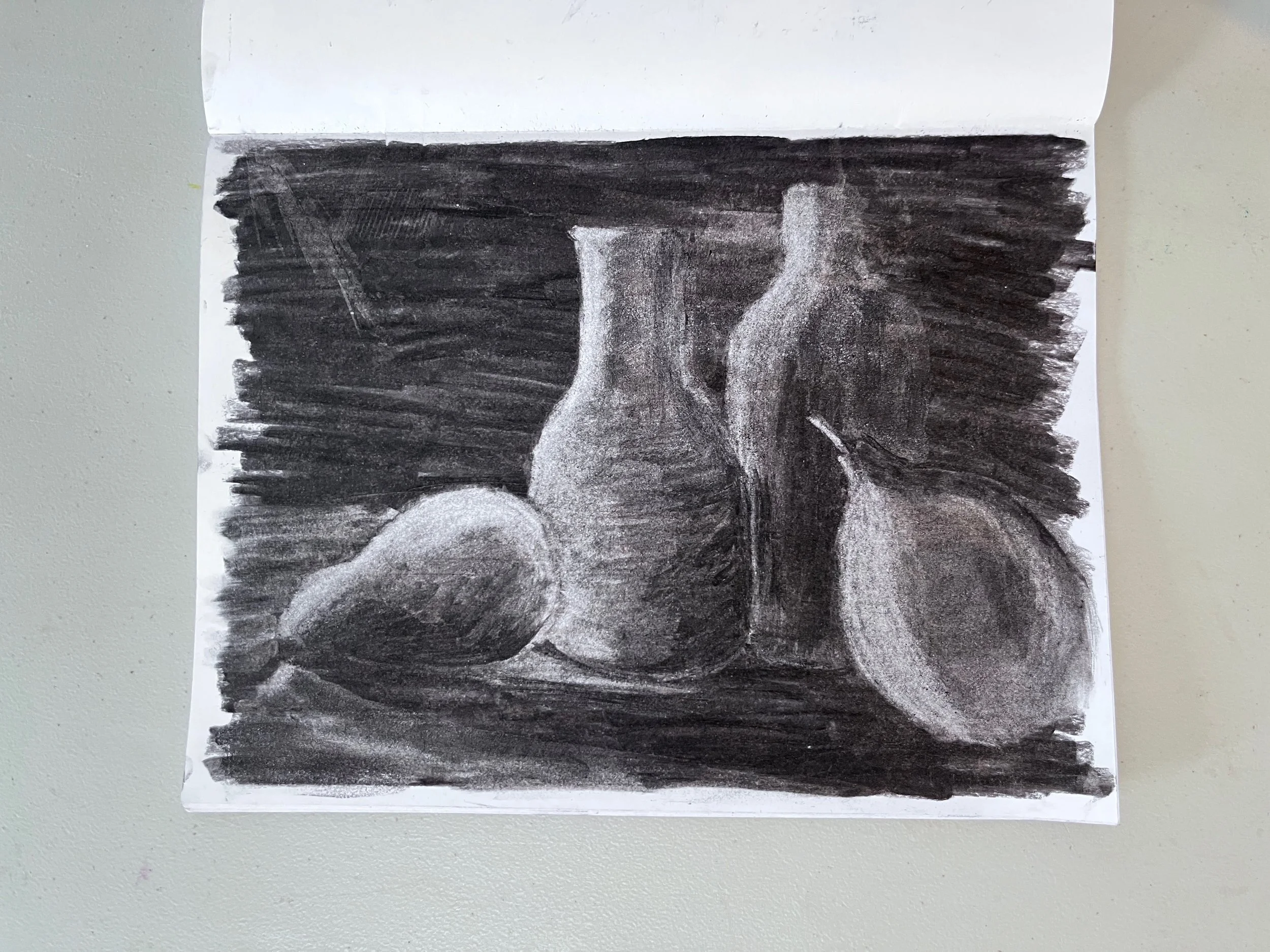 Subtractive drawing using an eraser to make light