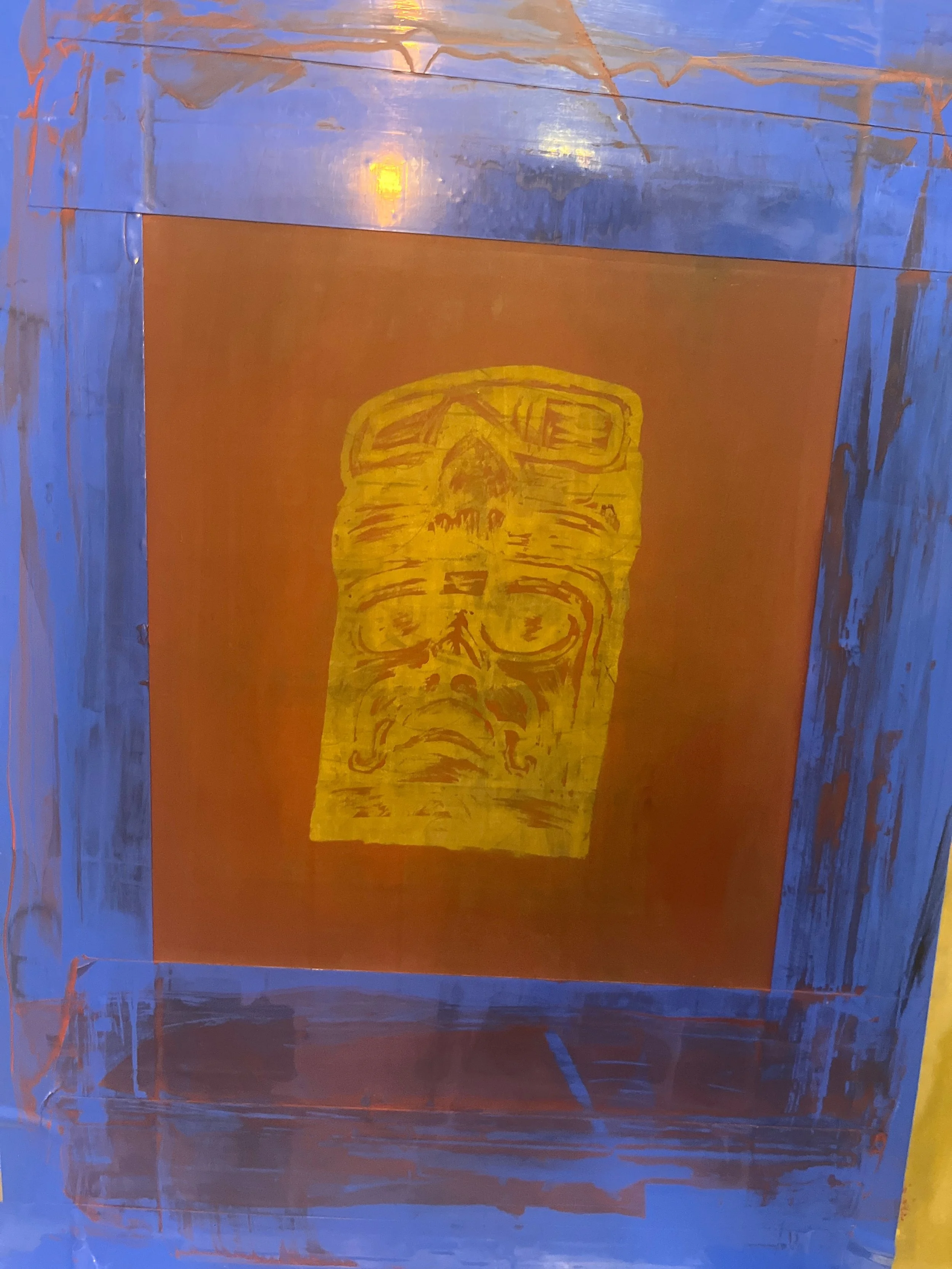Silkscreen using drawing fluid