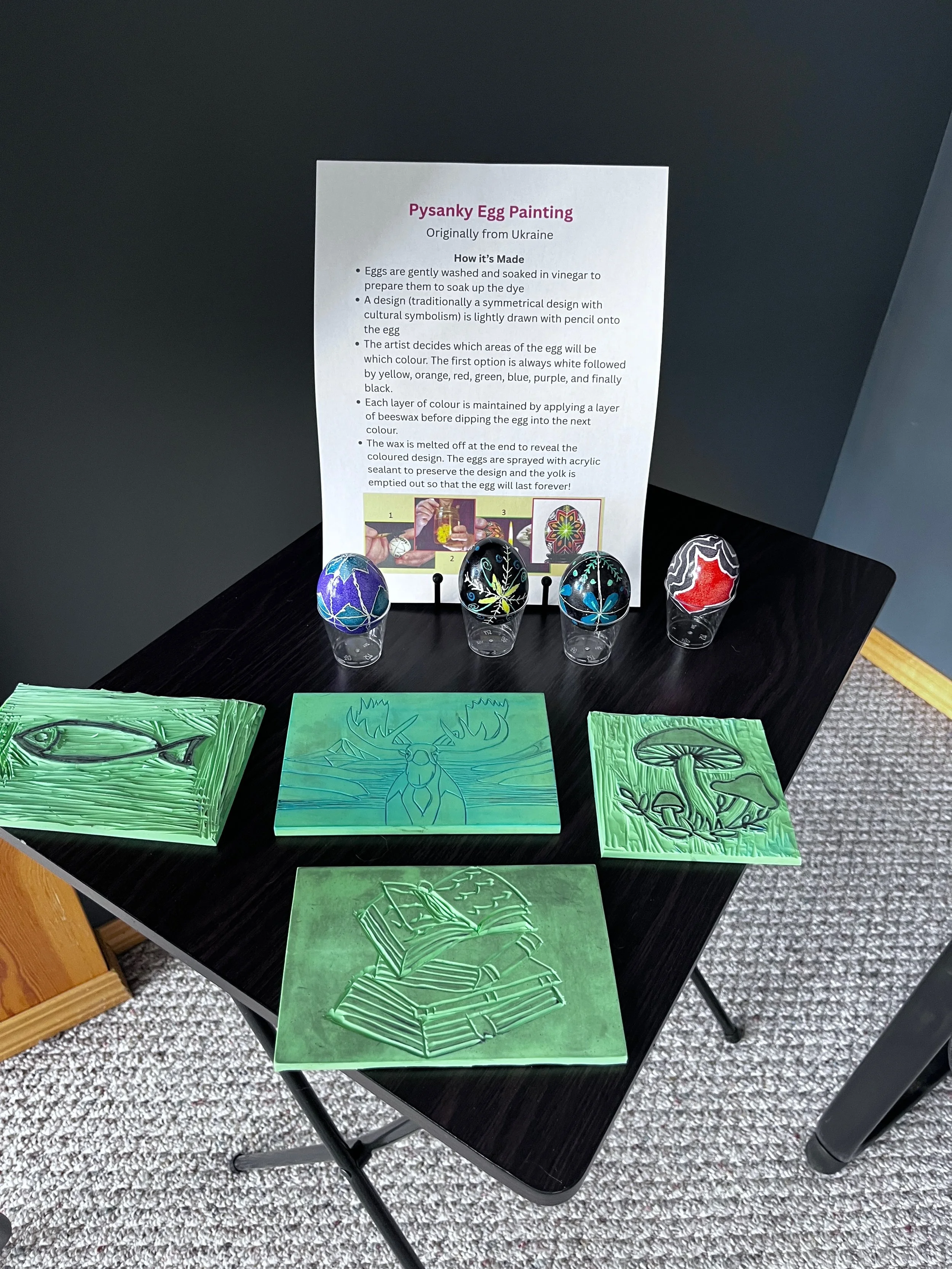 Art Your Heart Out: Pysanky & Lino Cut