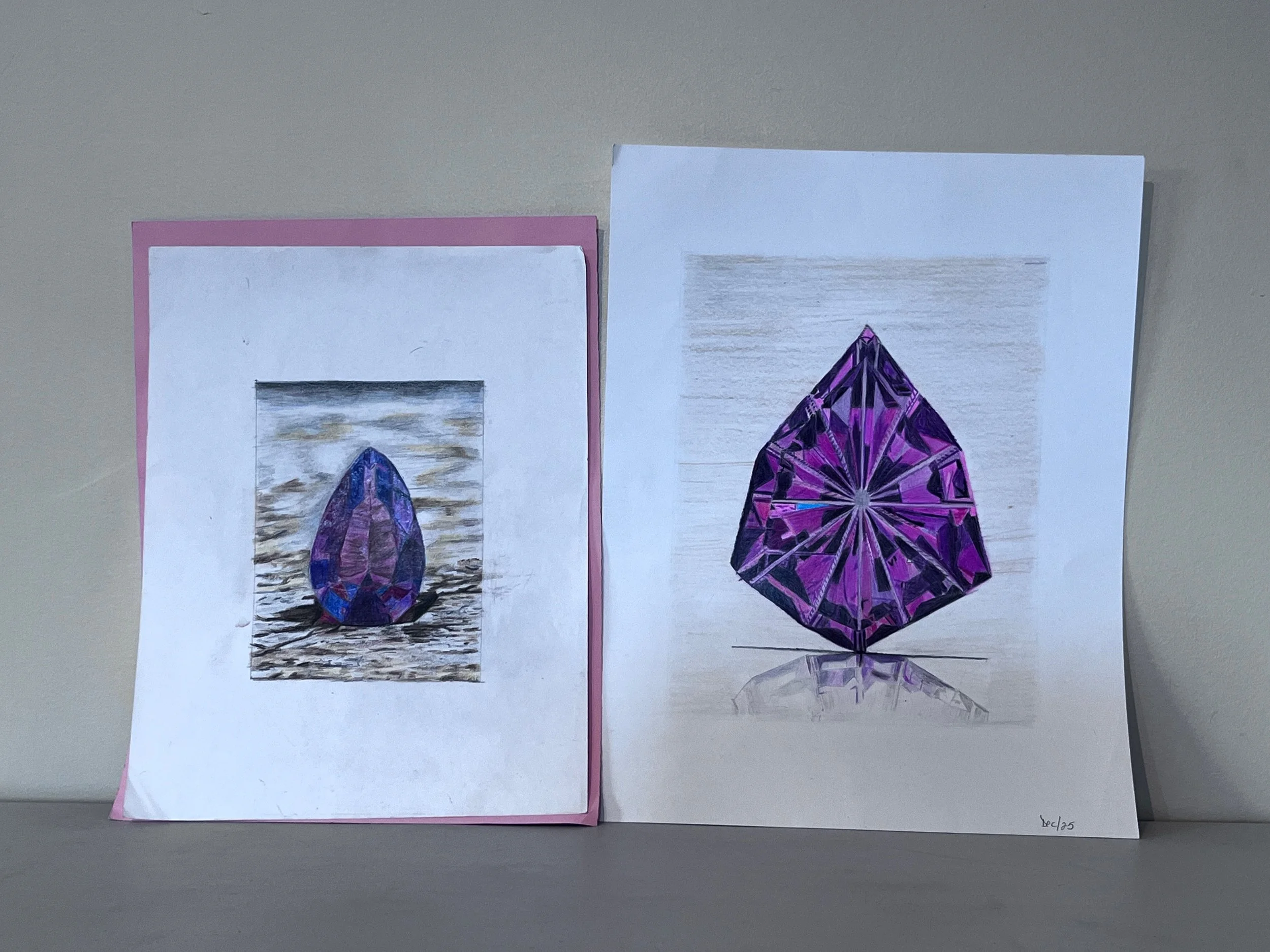 Gemstones with Prismacolour Pencils