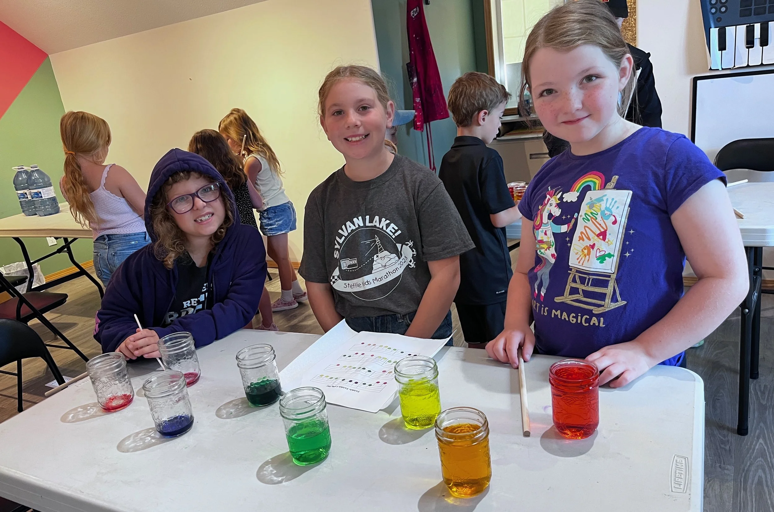Creative Connections: playing the water glasses using mason jars