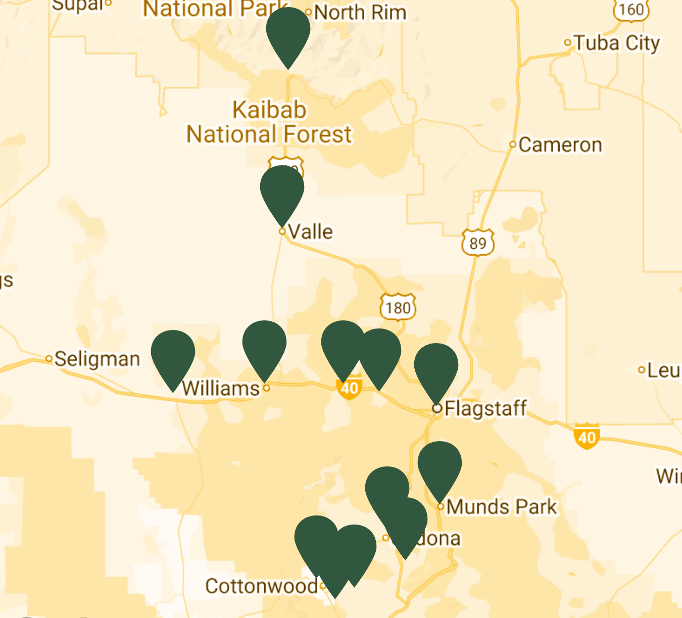 Guardian Gutters LLC Northern Arizona service area including Flagstaff, Sedona, Williams, Munds Park, Valle, Ash Fork, and Grand Canyon