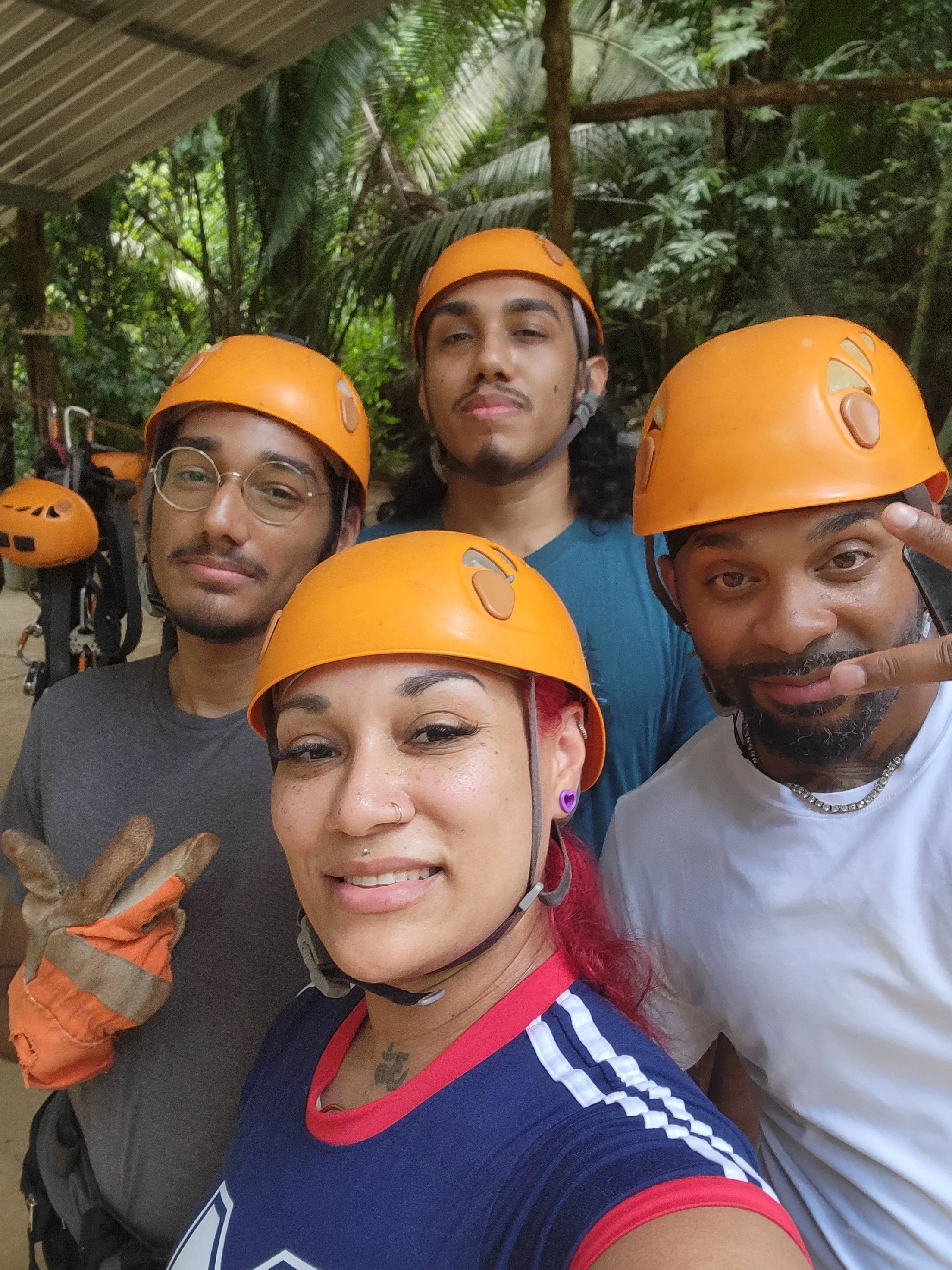 Zip lining with my loves