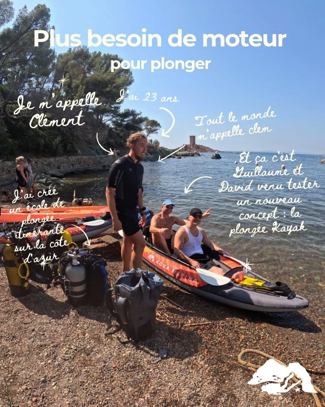 Clem plong&eacute;e, c&rsquo;est une &eacute;cole itin&eacute;rante cr&eacute;&eacute; par Clem votre mono dipl&ocirc;m&eacute; d&rsquo;&eacute;tat sur la C&ocirc;te d&rsquo;Azur.

Bapt&ecirc;me de plong&eacute;e ou bapt&ecirc;me en DUO, cours priv&e