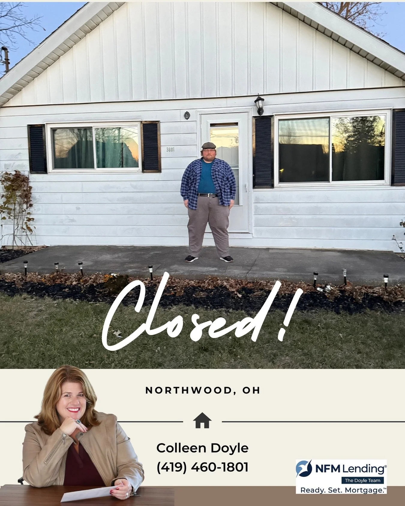 Big congratulations to our first-time homebuyer on this exciting milestone! 🏡🔑 And thank you to Angie Gall of Jewel Realty for the collaboration.💎 

#closedbycolleen #colleendoyleloans #mortgageloanspecialist #toledorealestate #happyhomebuyers