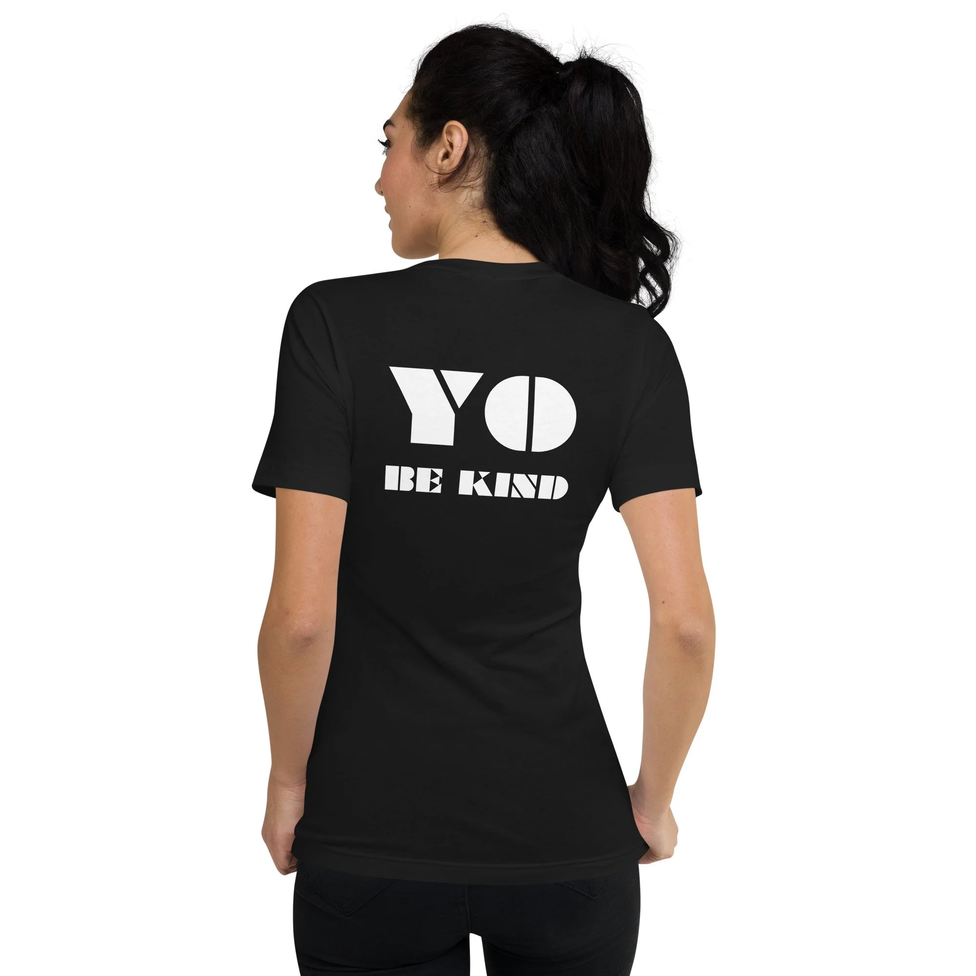 YO Be Kind Unisex Short Sleeve V-Neck T-Shirt