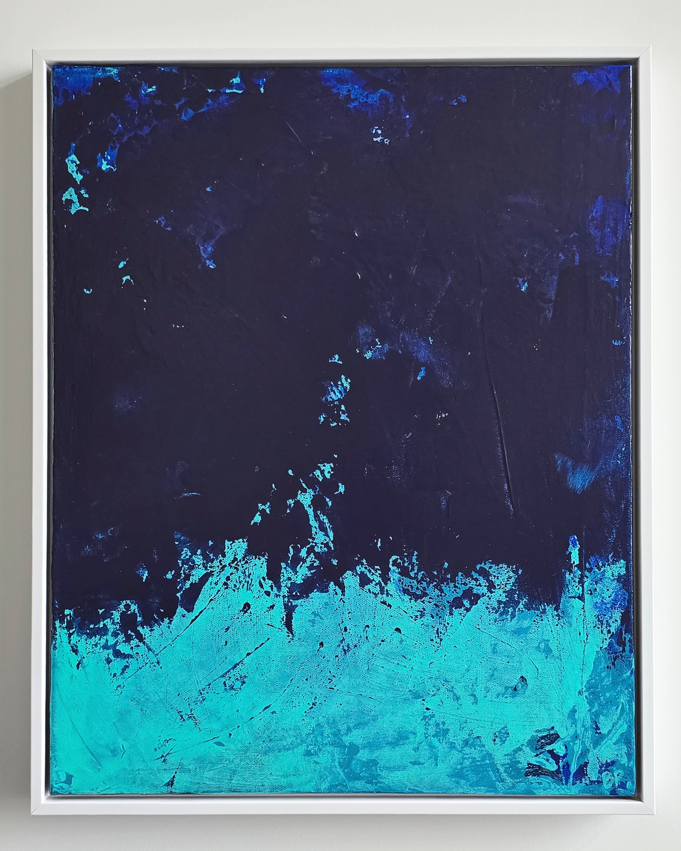 Saltwater | Acrylic on stretched canvas, white composite frame | 17" x 21" x 1.5" | $375 (CDN)