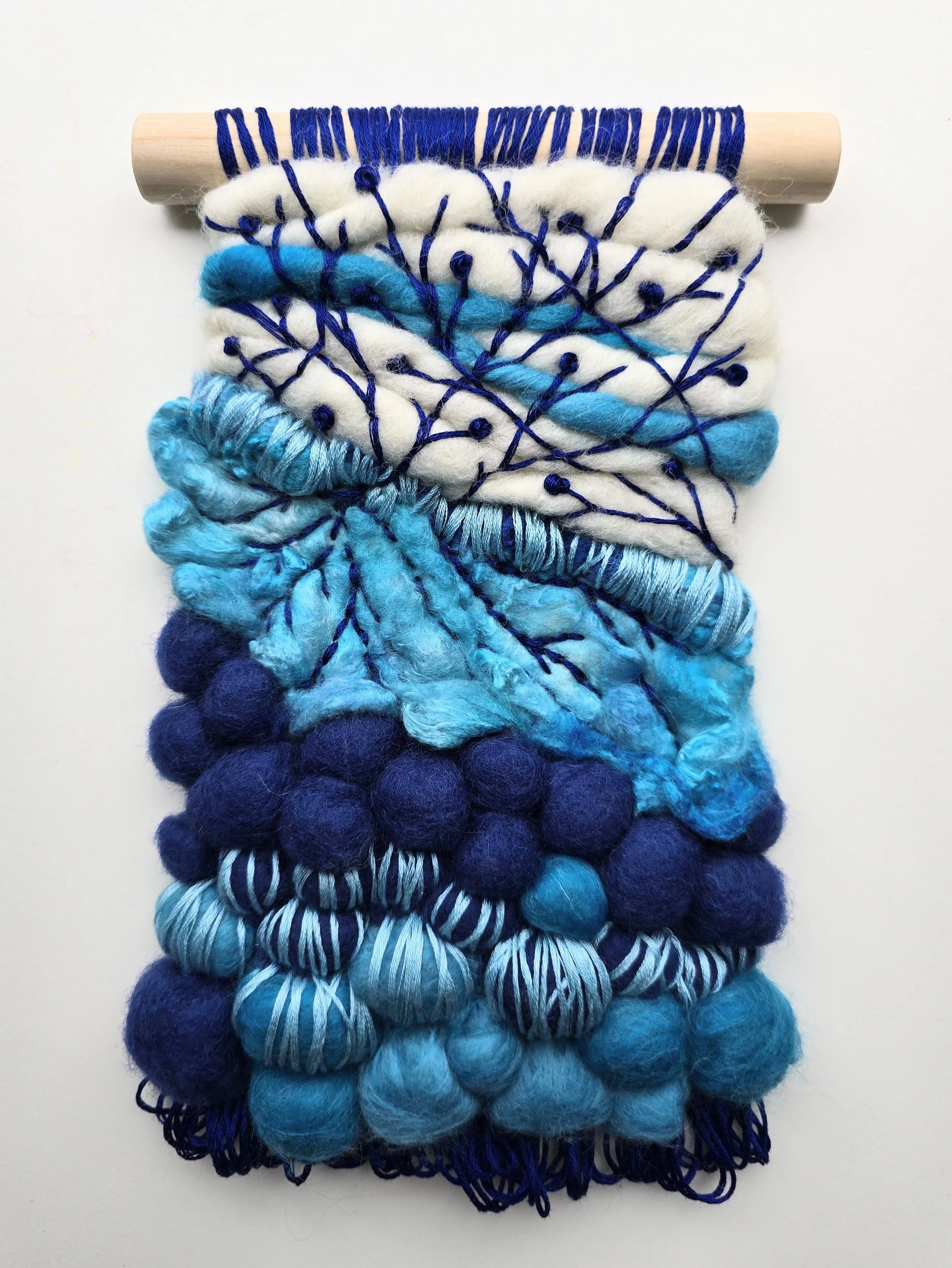 Ebb & Flow | Needle felted wool, silk, & embroidery | 6" x 10" | $100 (CDN) - ON HOLD