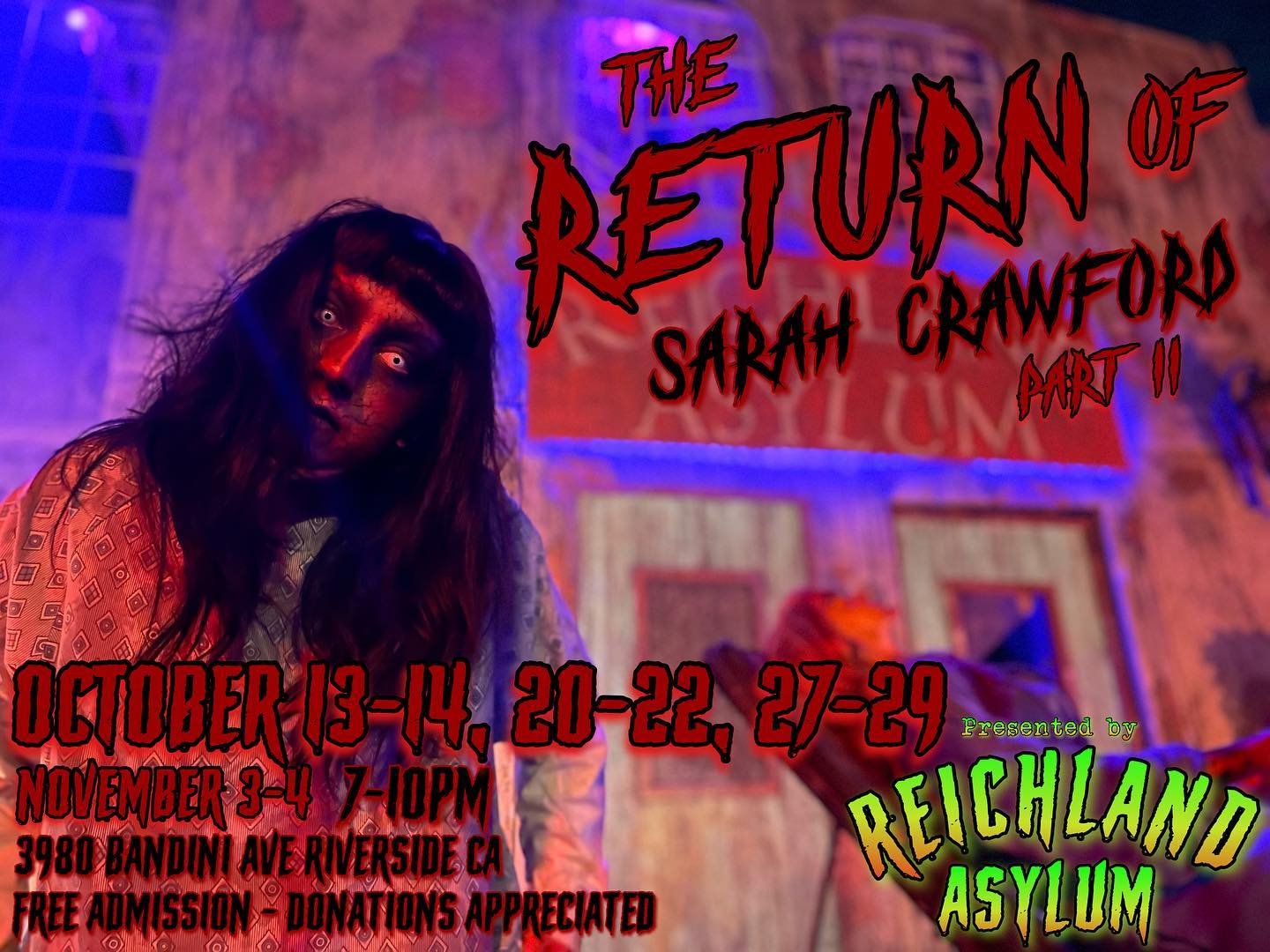 Surprise! We&rsquo;re back for our biggest season ever. Can you face the Return of Sarah Crawford Part II? Find out this Friday and every weekend through November 4th! 😈👻