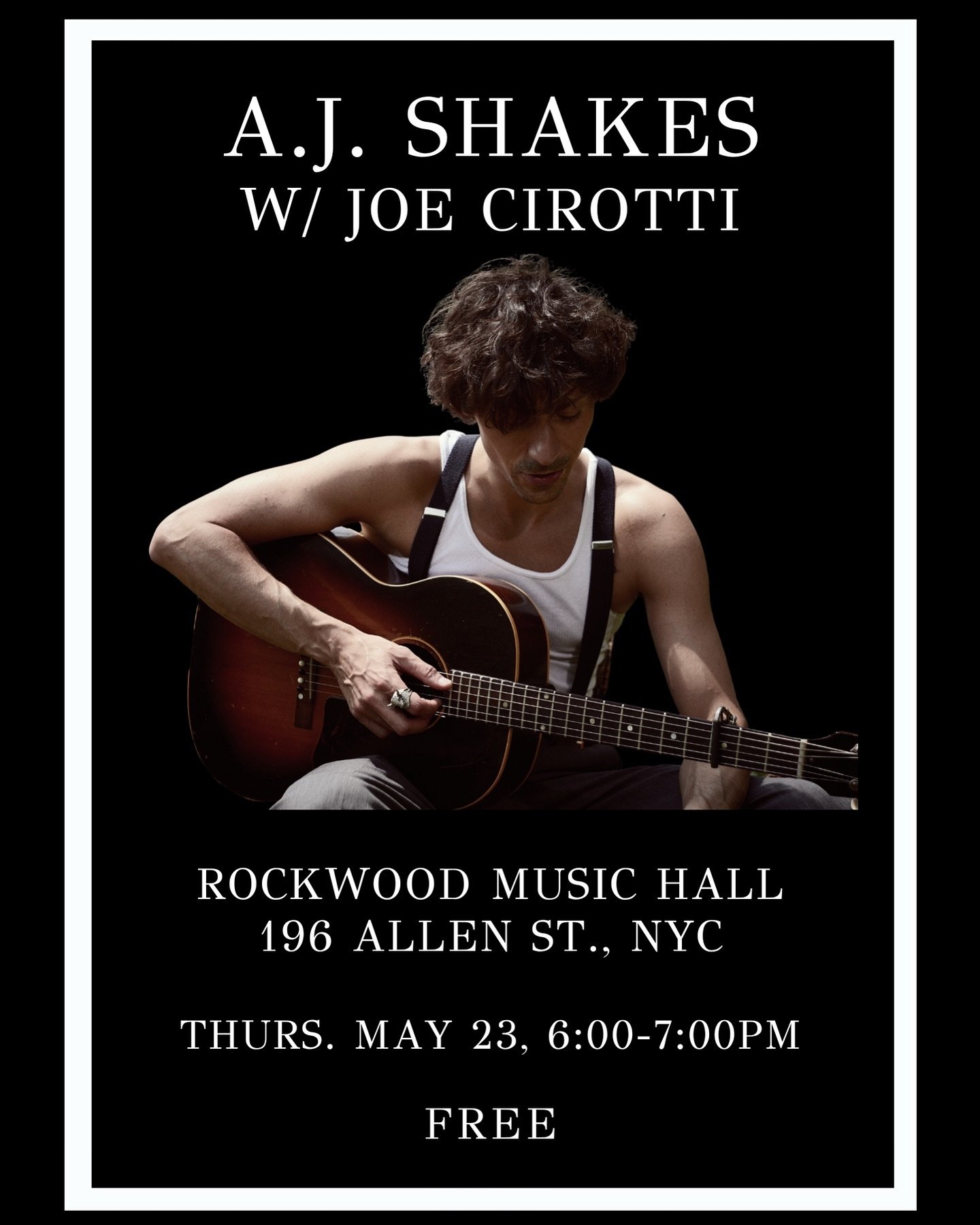 Free show this Thursday May 23rd @rockwoodmusichall w @joe_cirotti_ 

#acousticblues #blues #folk #robertjohnson #piano #pianoblues #leroycarr