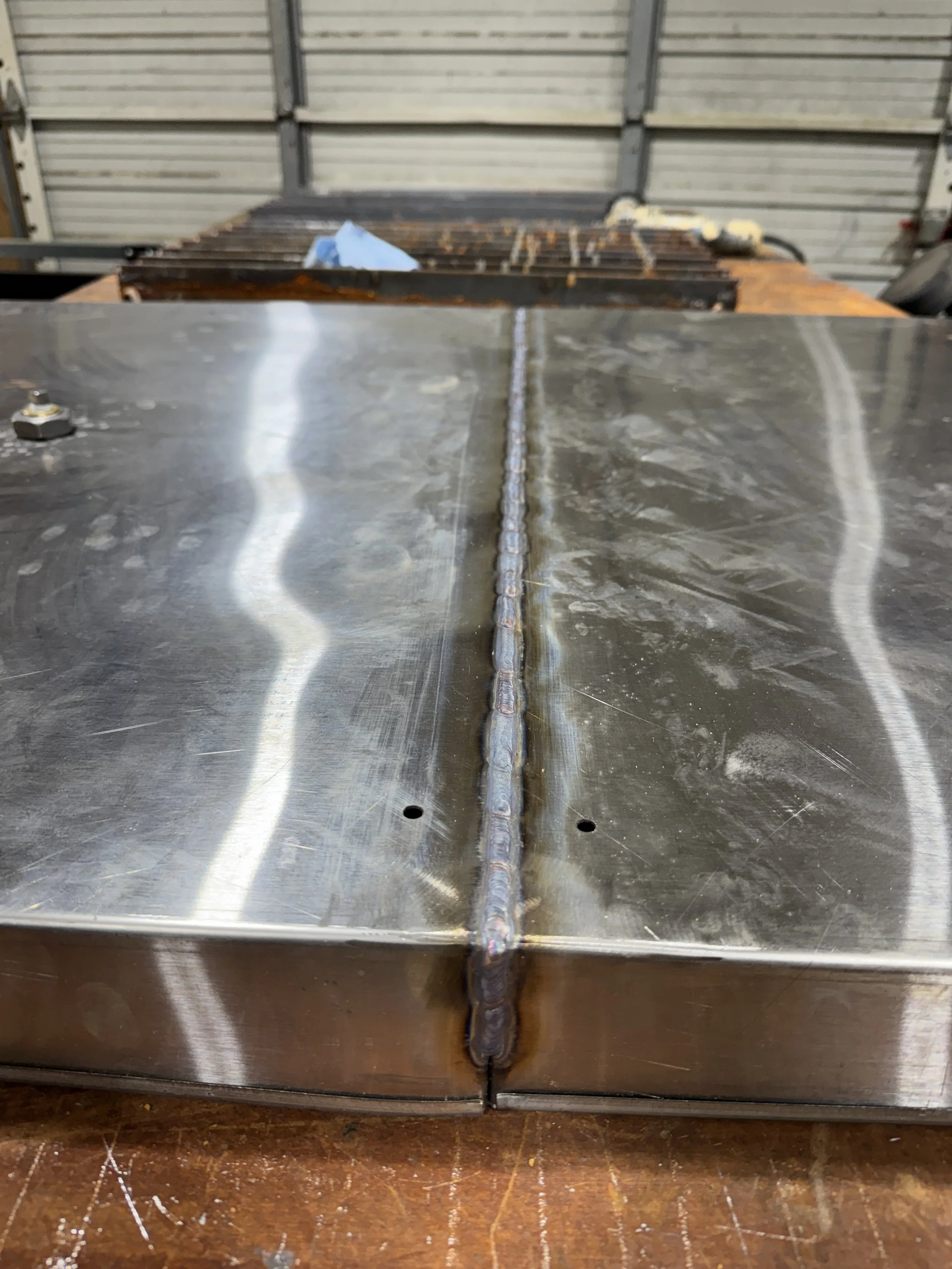 TIG welding repair on a stainless steel assembly by McCarty Fabrication providing mobile kitchen and food truck welding services in Kentucky.