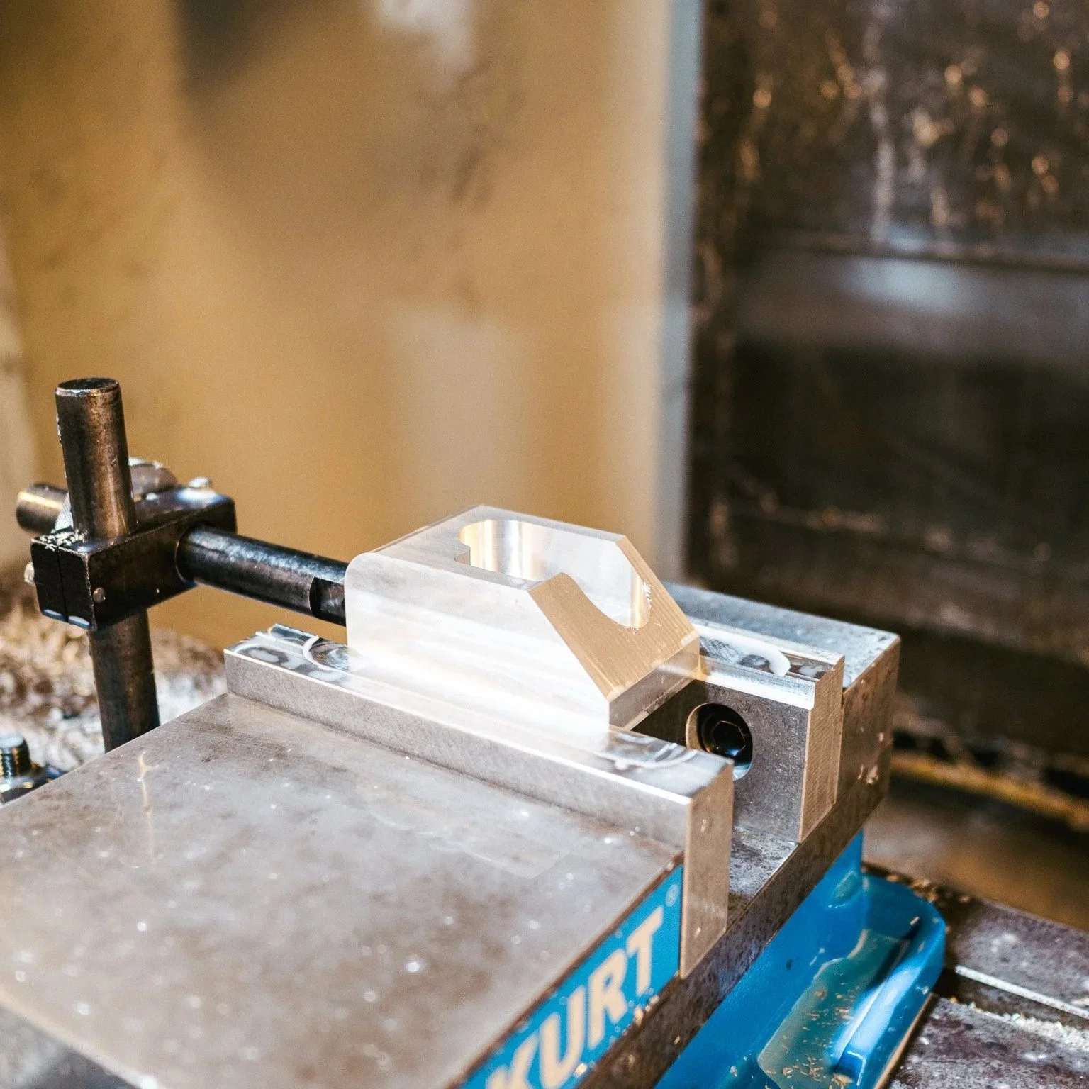 CNC machined aluminum part showcasing accurate cuts and smooth surface finish