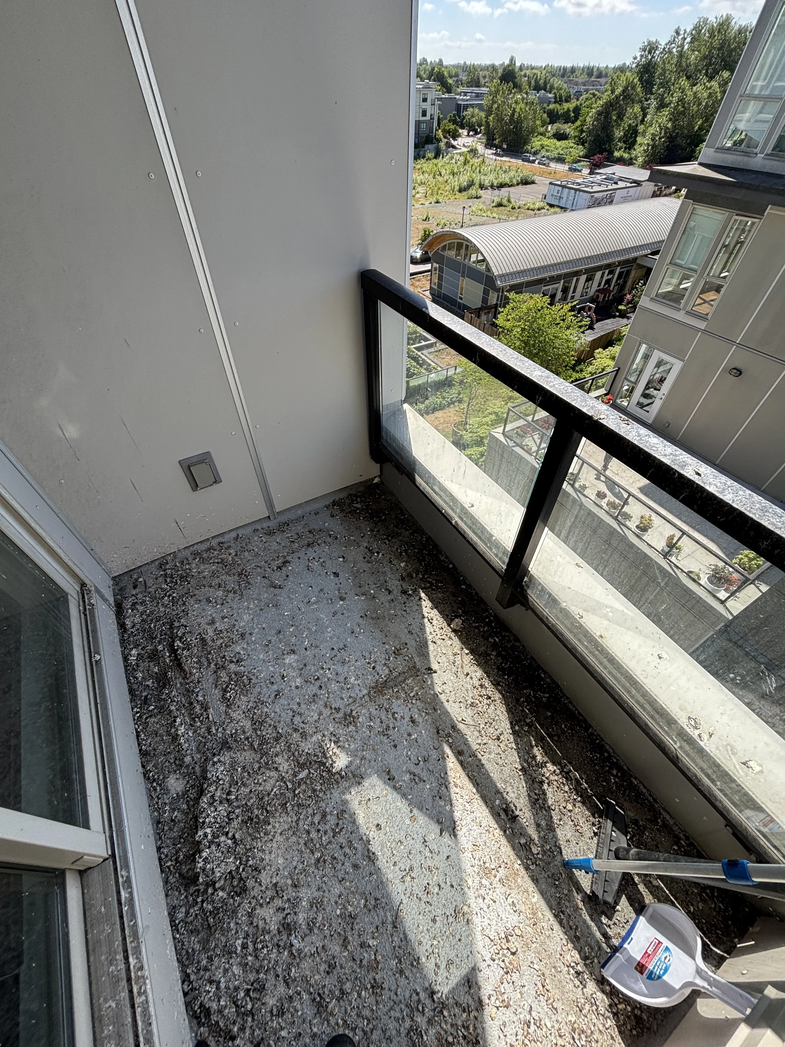 How to Remove Pigeon Droppings From a Balcony