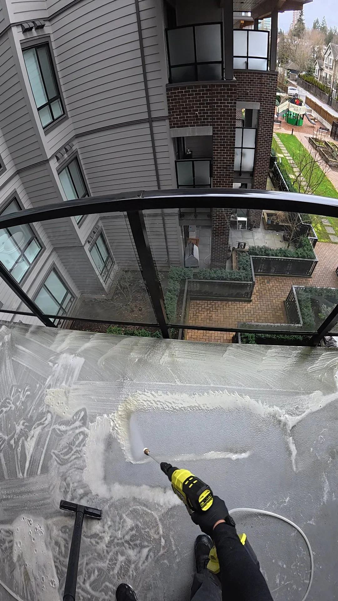 Balcony deep cleaning