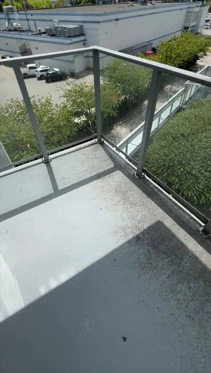Dirty balcony prior to BalcoScrub's balcony deep cleaning