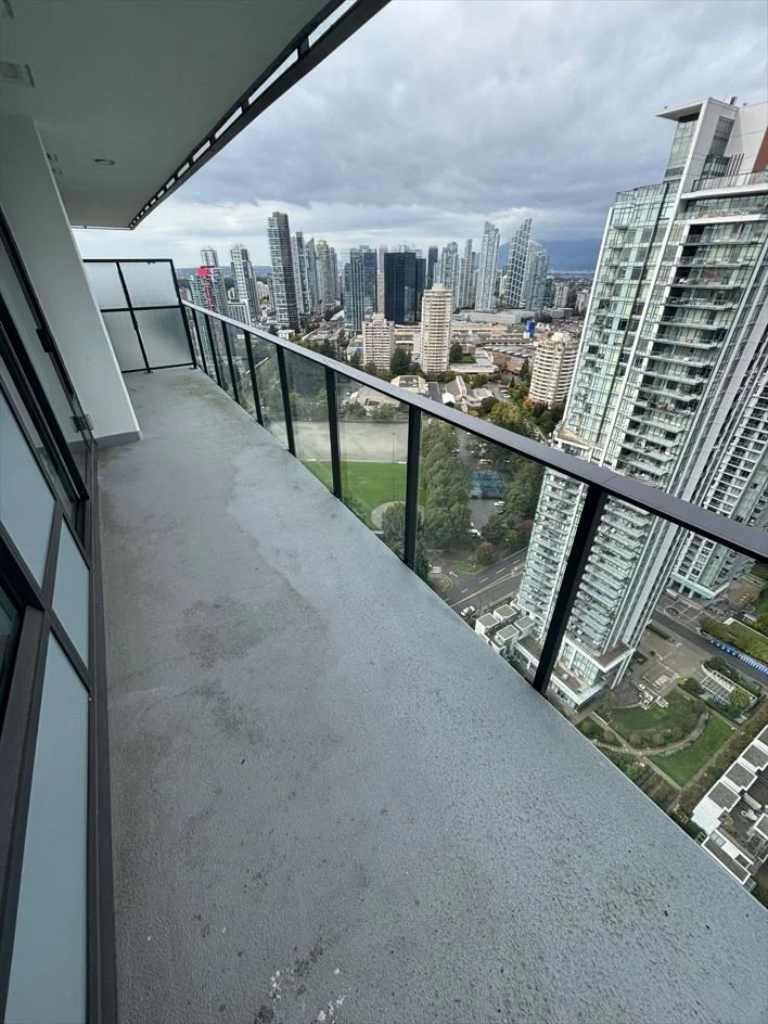 Dirty balcony prior to BalcoScrub's balcony deep cleaning