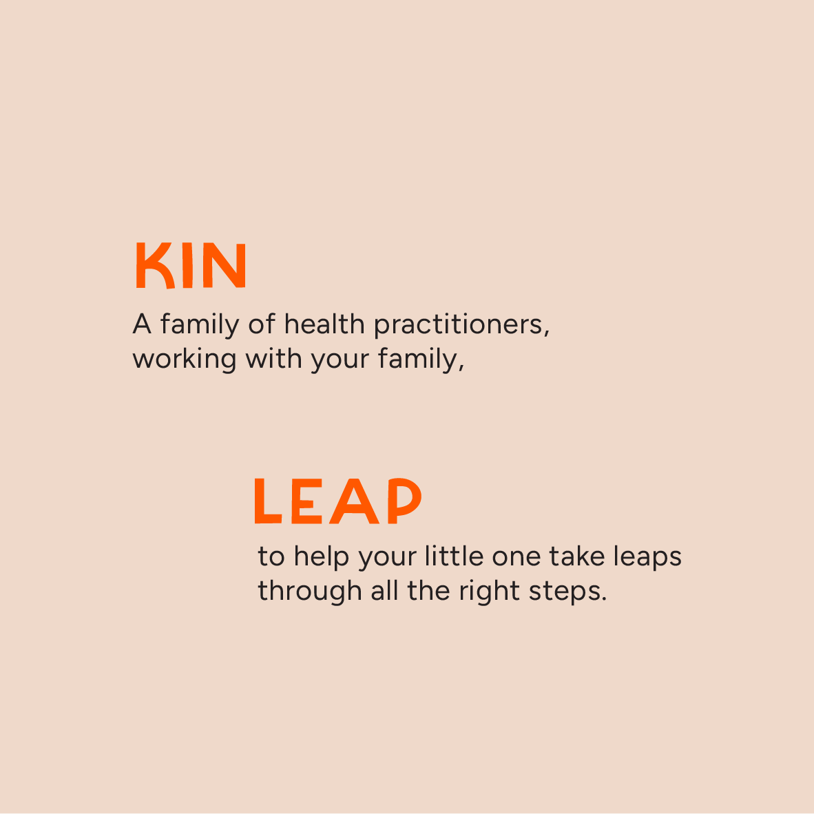 Definition of Kinleap highlighting family and child development