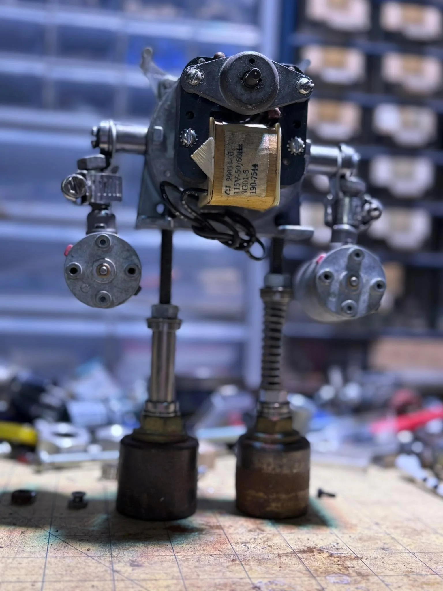 Meet our newest recruit. TR-9 &ldquo;Volt Sentinel&rdquo;

Engineered from the guts of vintage transformers and grounded with solid steel, the TR-9 &ldquo;Volt Sentinel&rdquo; stands as a towering guardian of the workshop. At 9.5 inches tall, it&rsqu